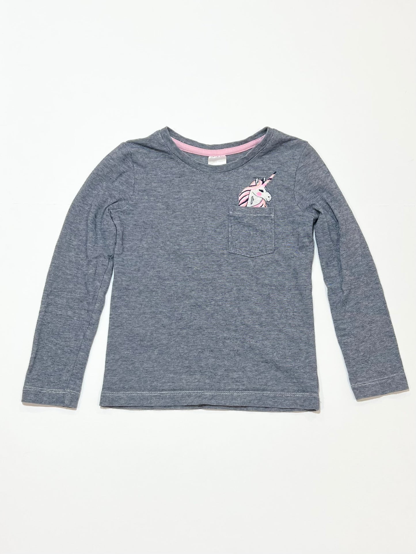 Blue unicorn top - Size 4