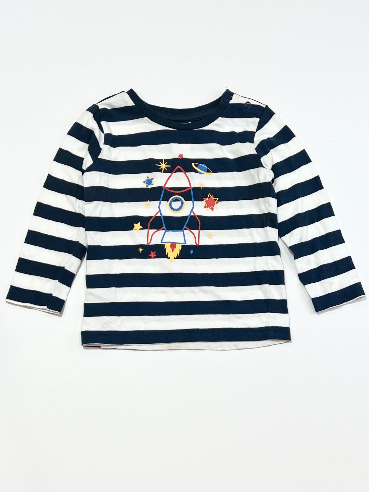 Striped rocket top - Size 2