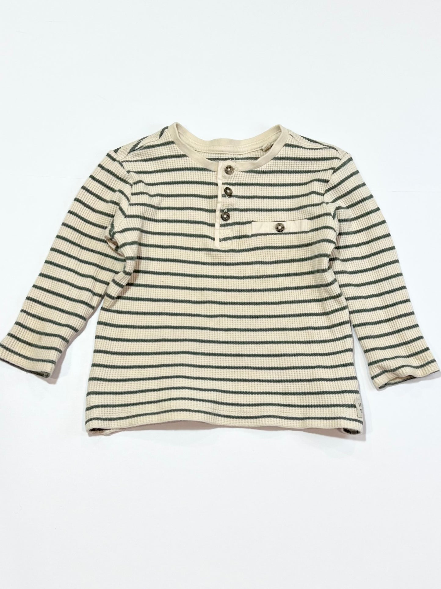 Striped waffle top - Size 2
