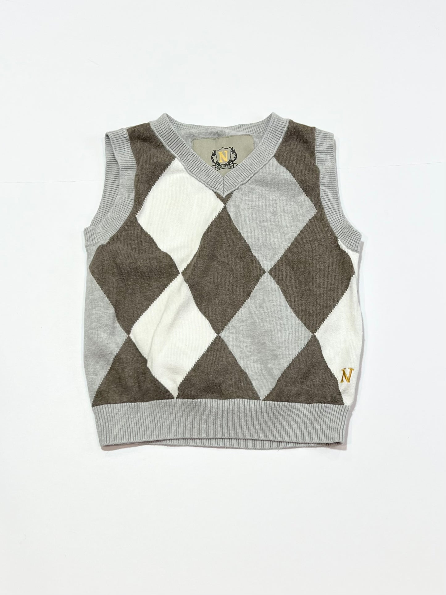 Diamond knit vest - Size 2