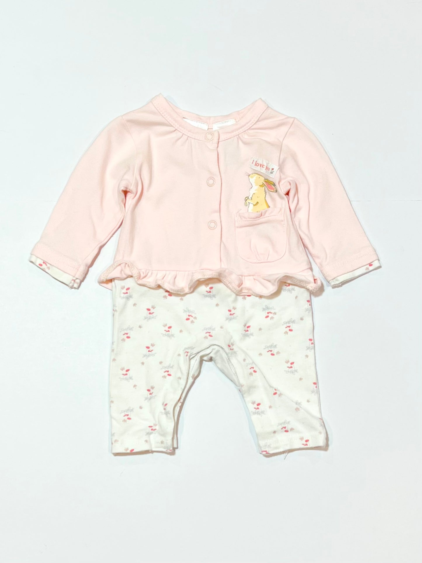 Pink bunny onesie - Size 0000