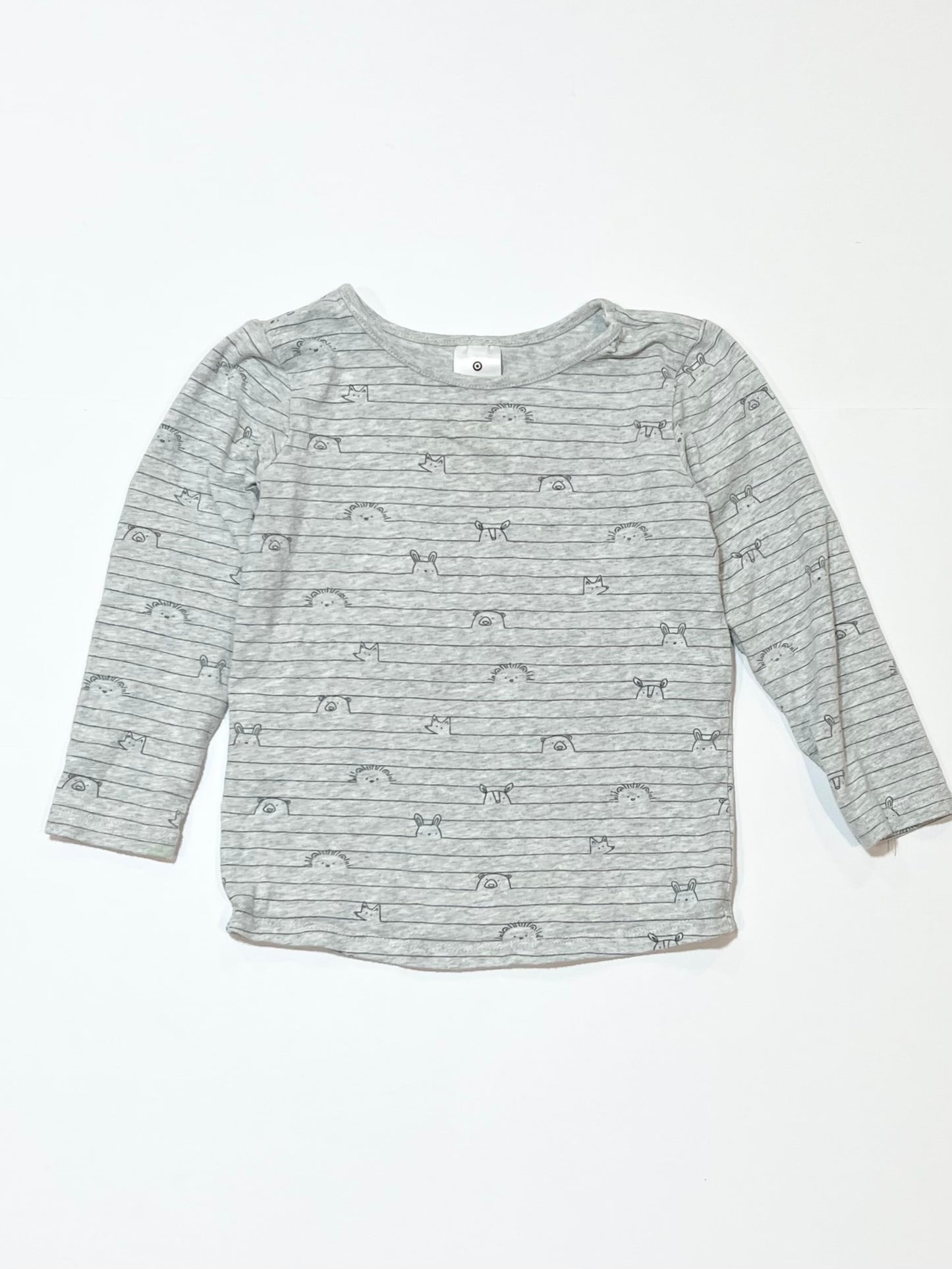 Grey animals top - Size 2