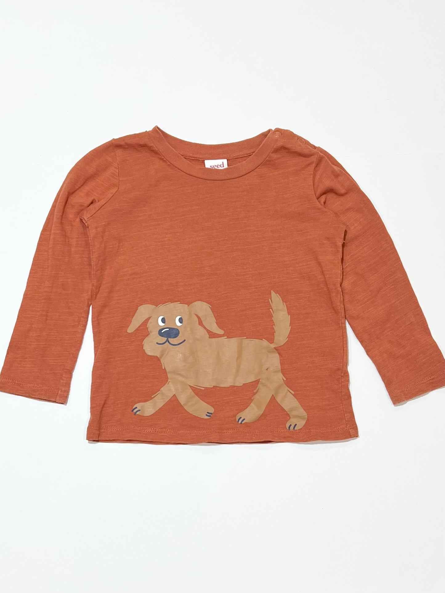Brown dog top - Size 2