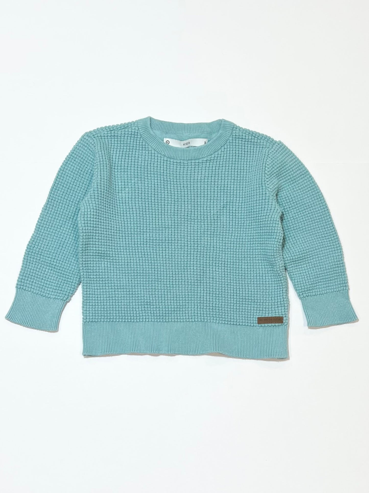 Blue waffle jumper - Size 2
