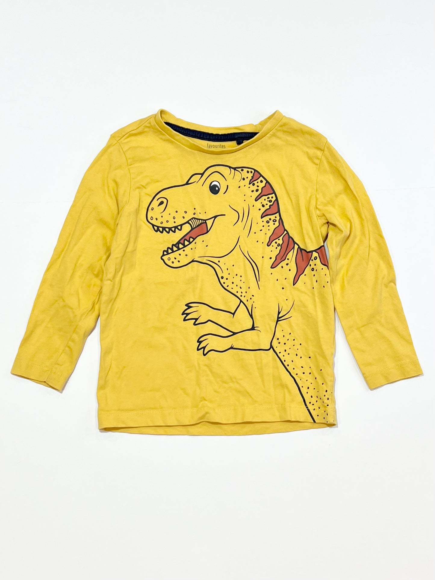 Yellow t-rex top - Size 4