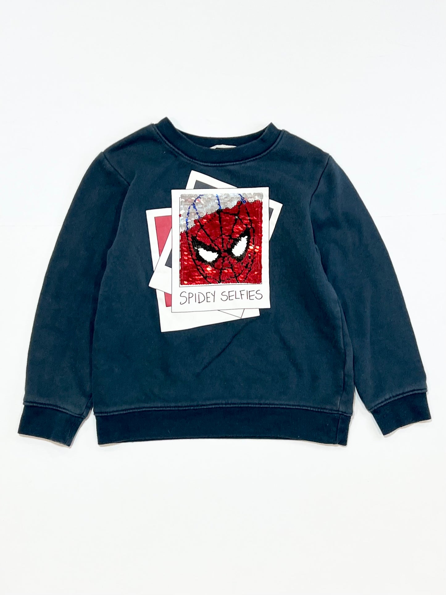 Sequined Spiderman sweater - Size 4-6