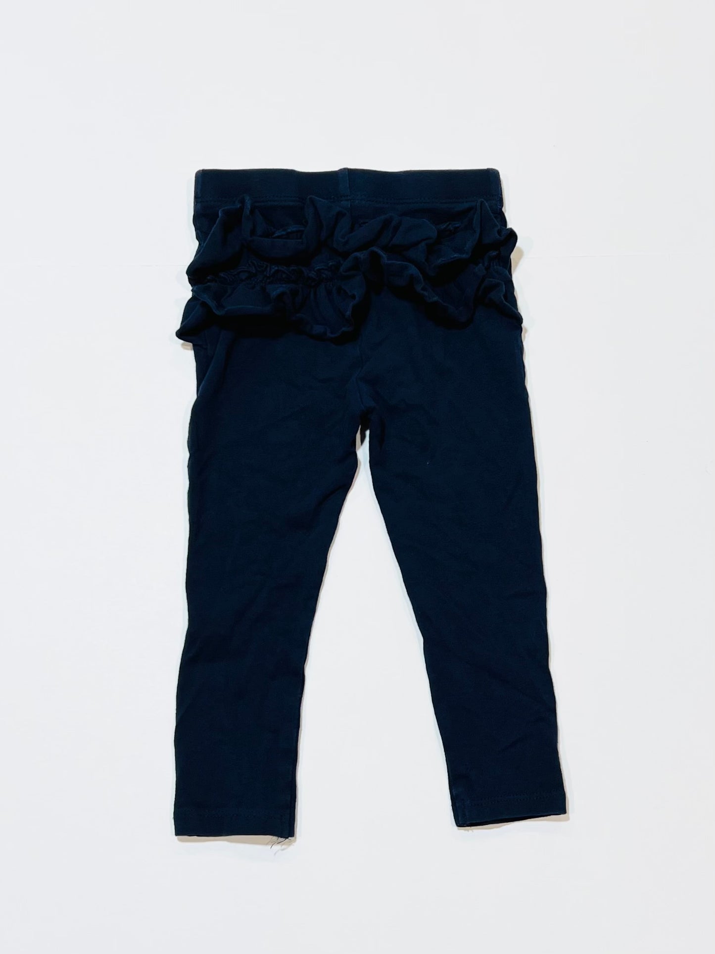 Navy ruffle leggings - Size 2