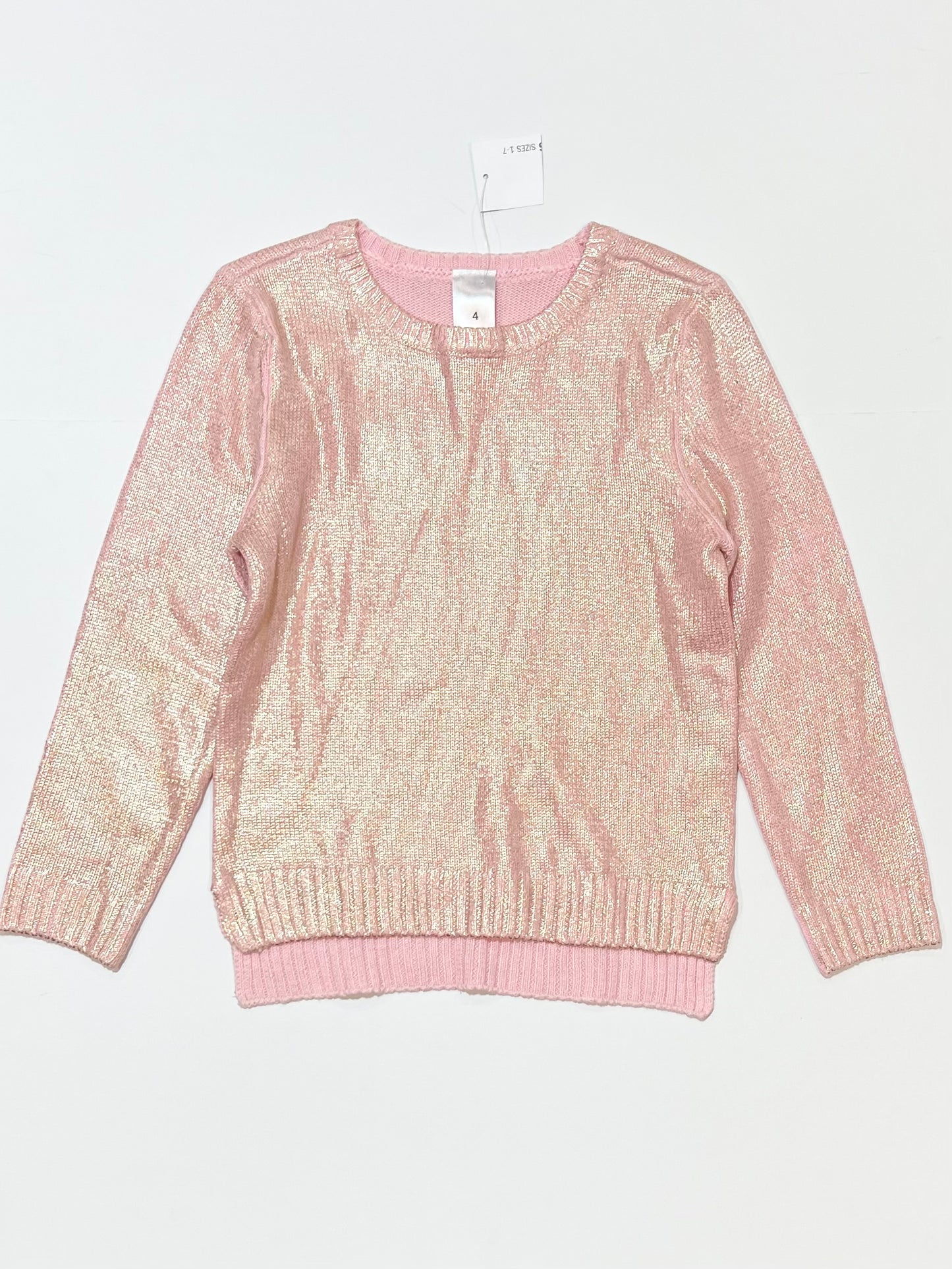 Pink sparkle jumper brand new - Size 4