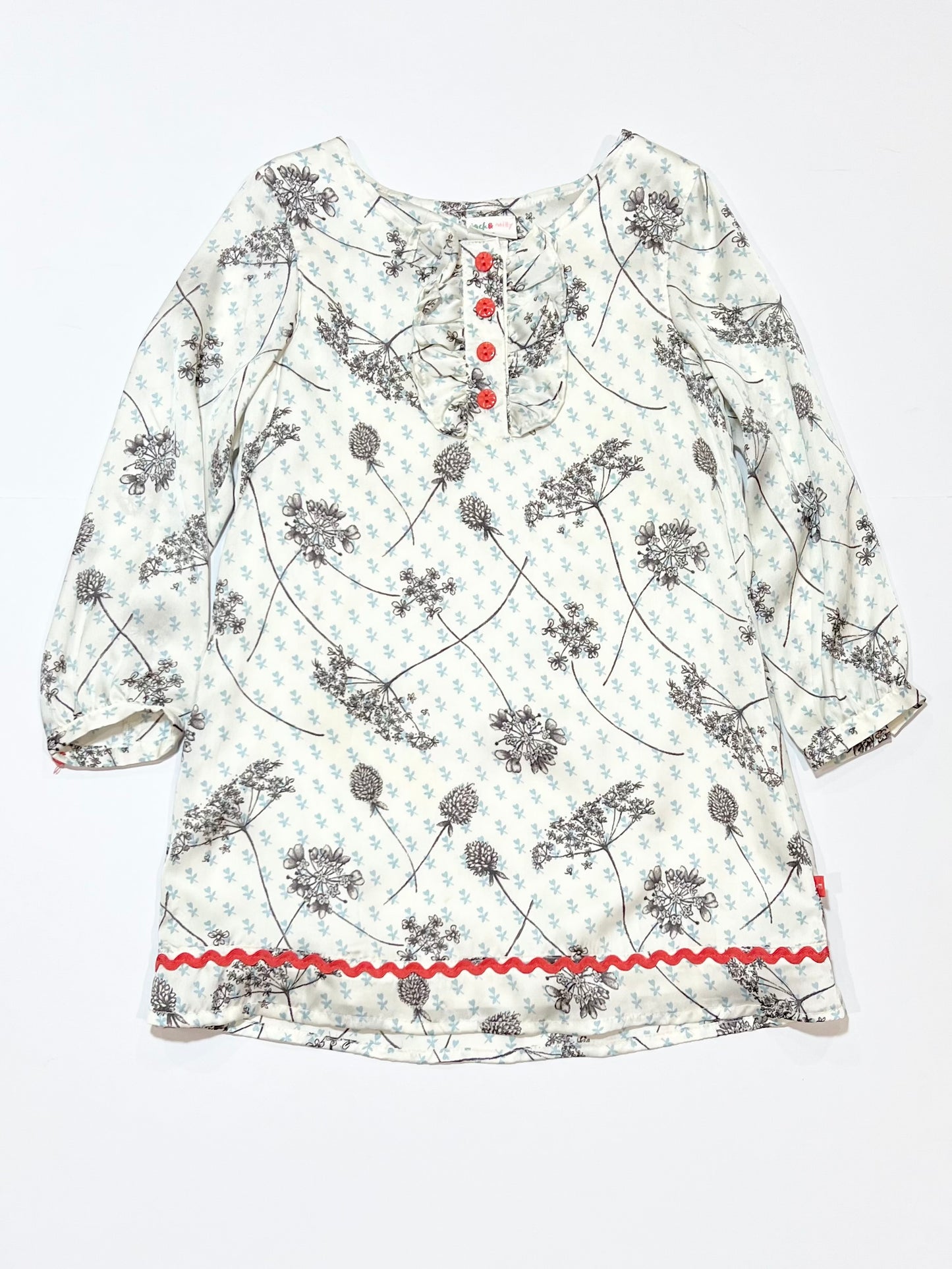 Floral satin dress - Size 4