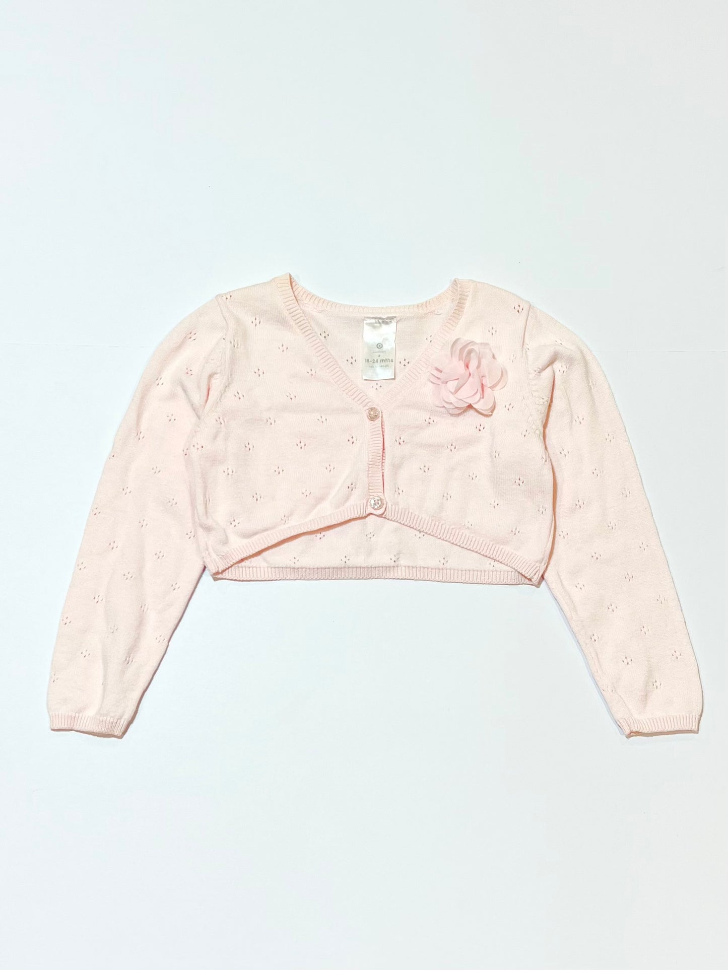 Pink cropped cardigan - Size 2