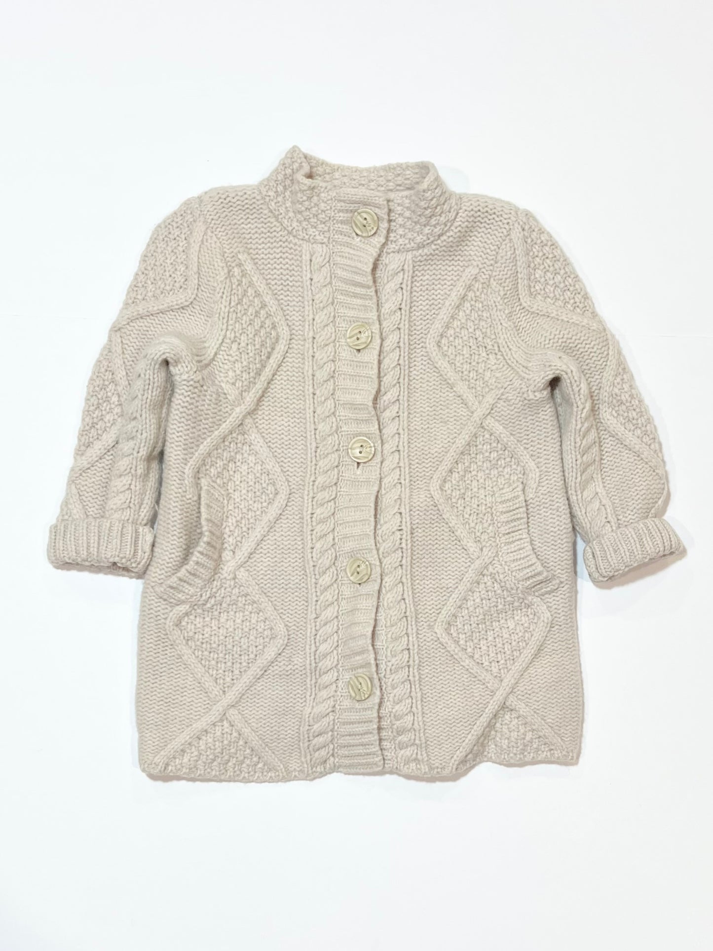 Beige knit jacket - Size 2-3