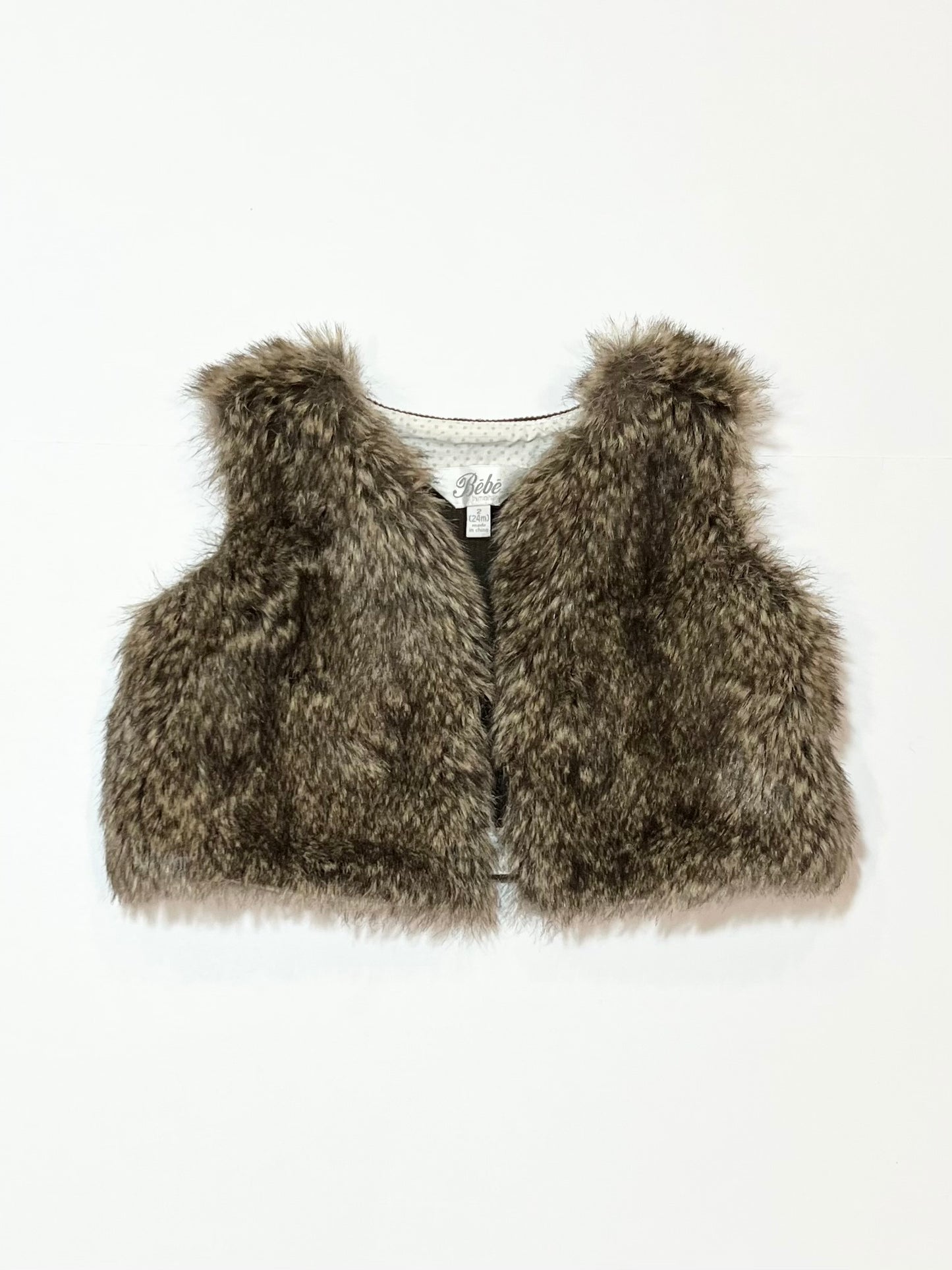 Faux fur vest - Size 2