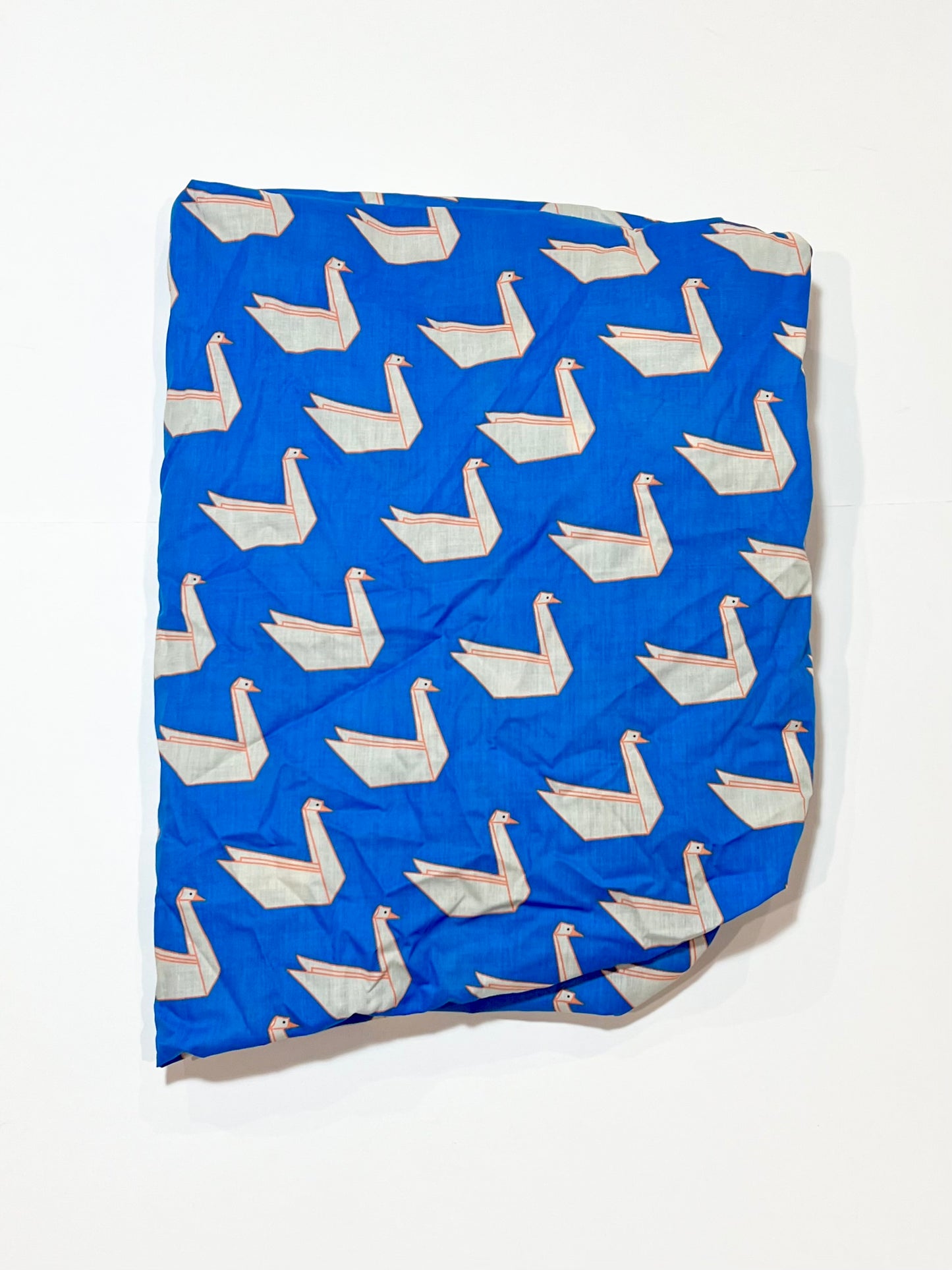 Blue swan fitted cot sheet