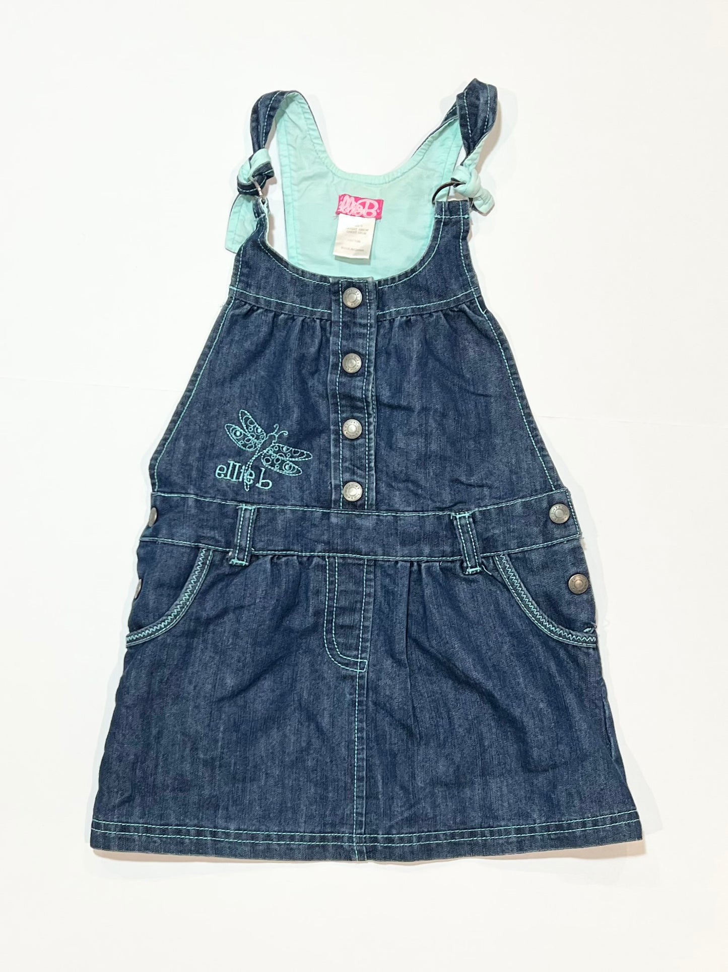 Blue denim pinafore - Size 3