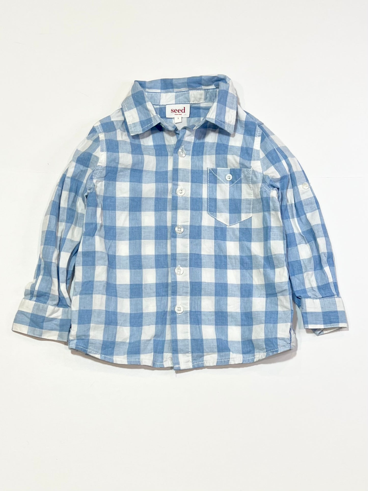 Blue check shirt - Size 3