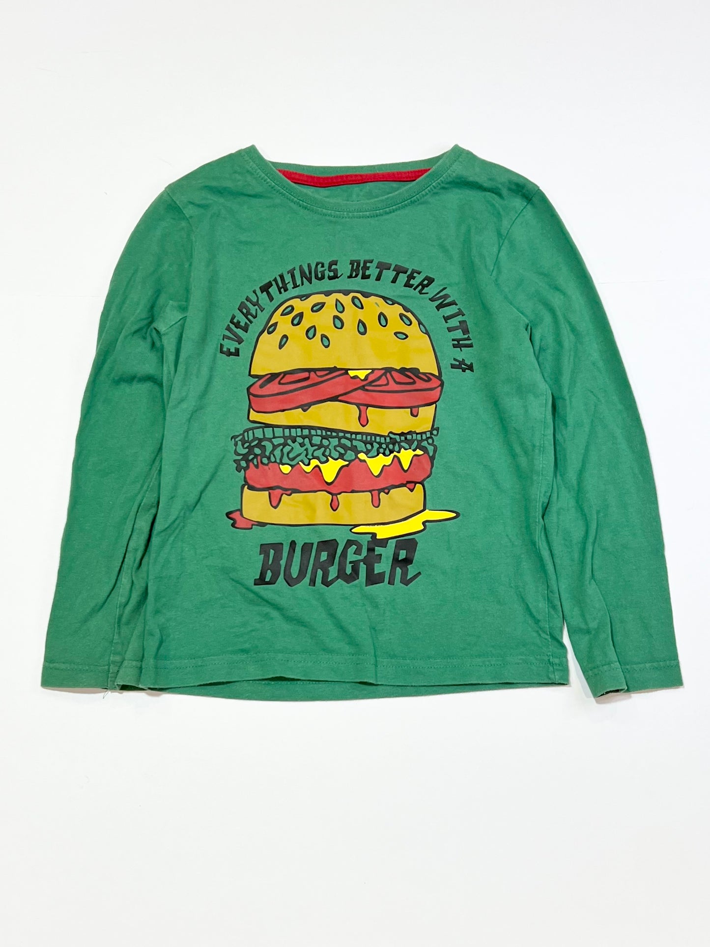 Green burger top - Size 3-4
