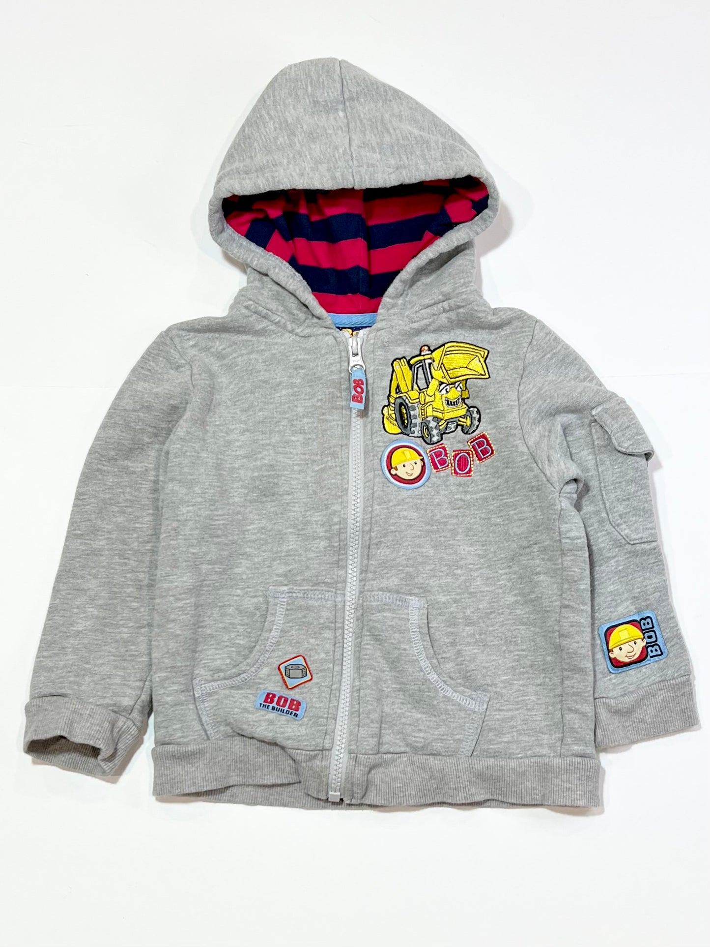 Grey zip hoodie - Size 3-4