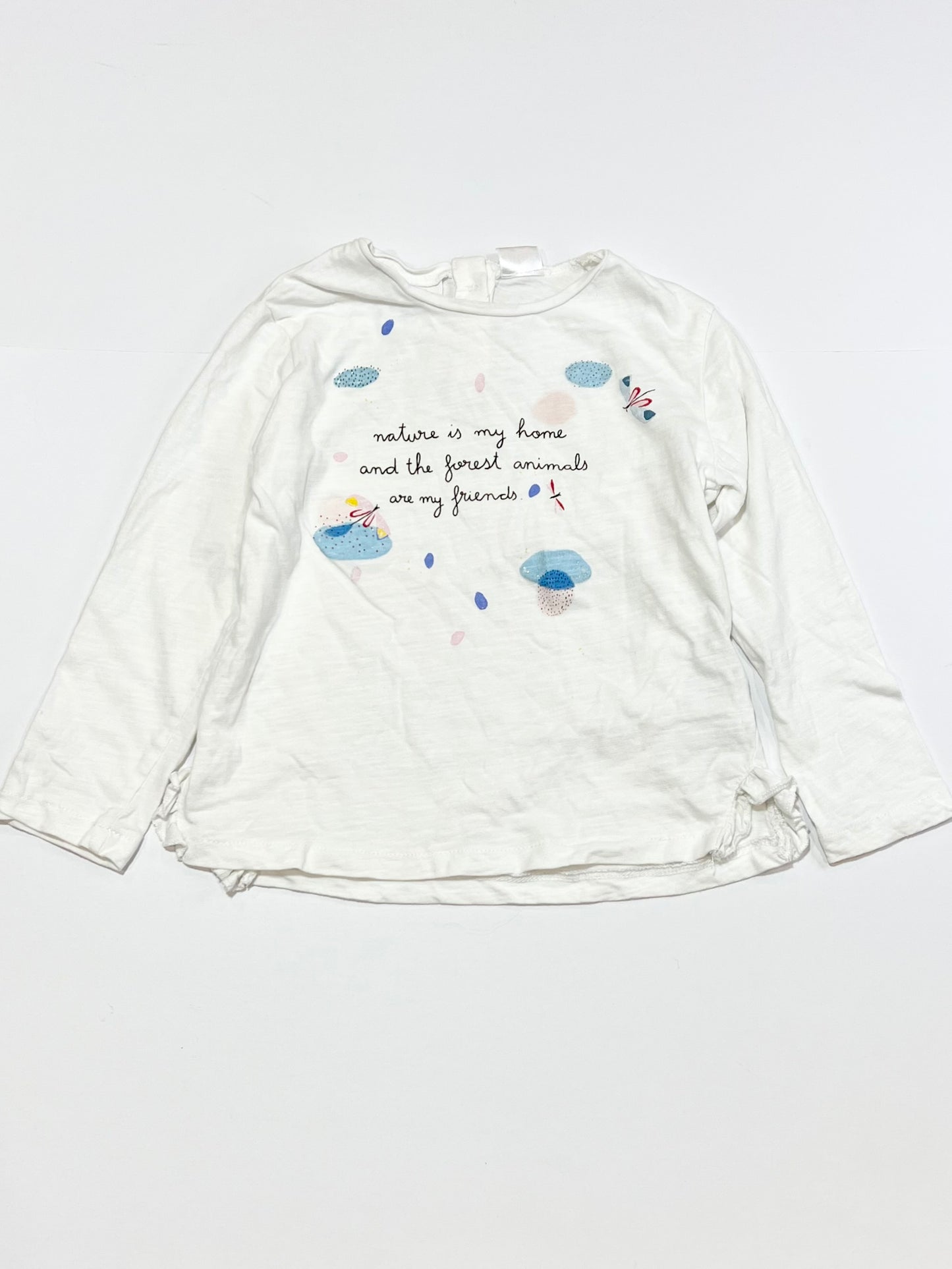 White glitter top - Size 3-4