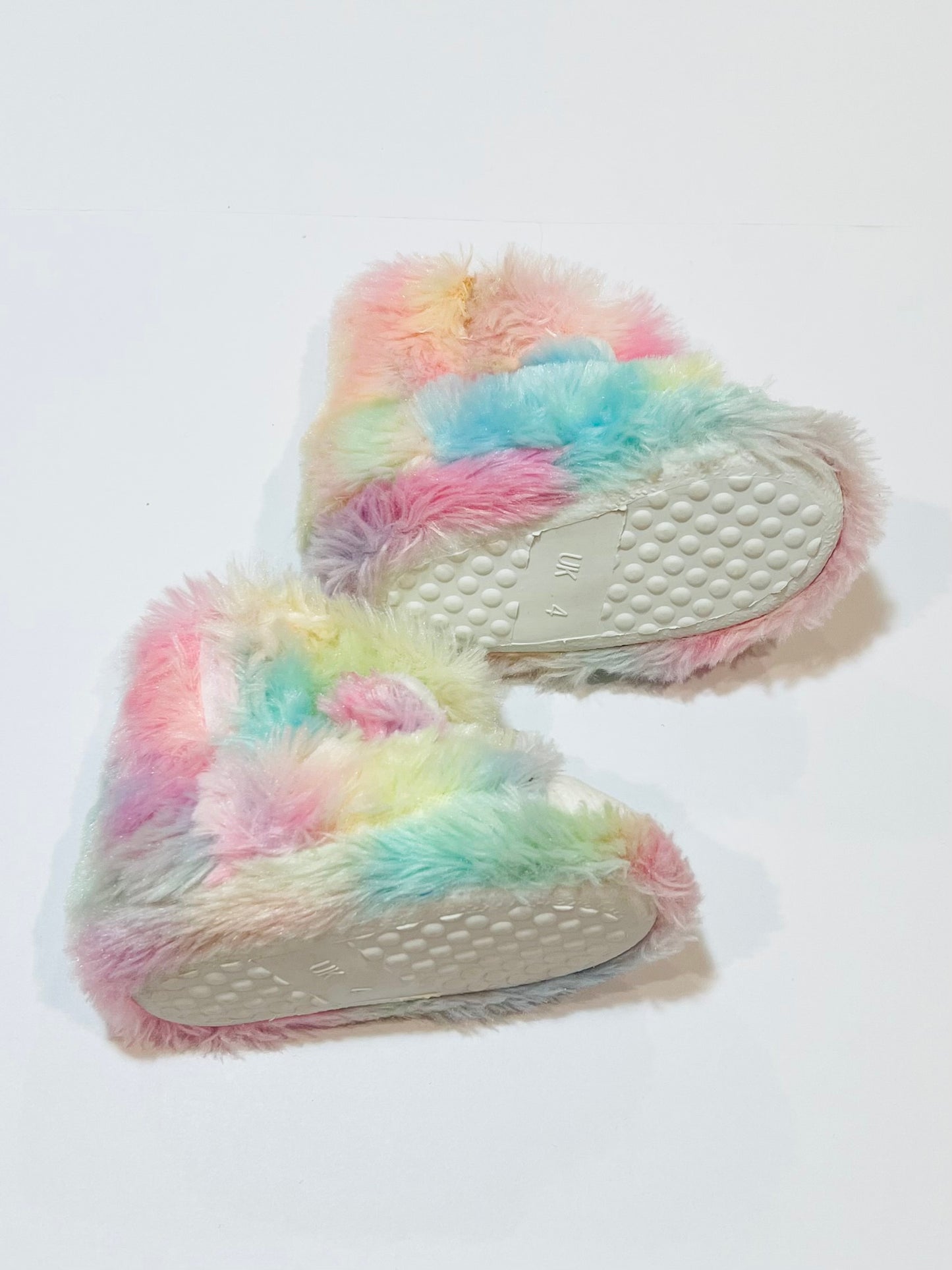 Fluffy unicorn slippers - Size 4