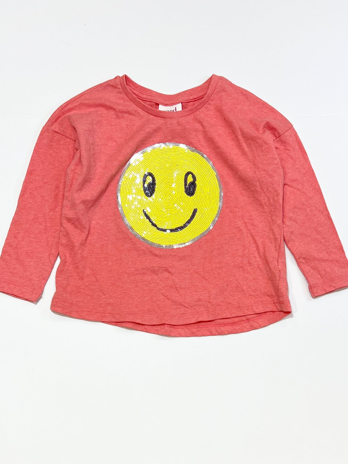 Sequined happy face top - Size 3