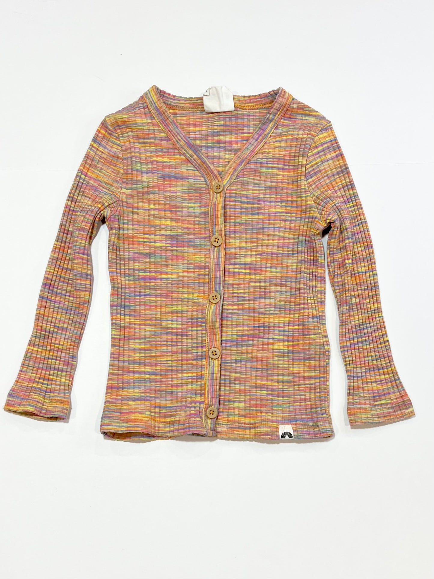Rainbow ribbed top - Size 3