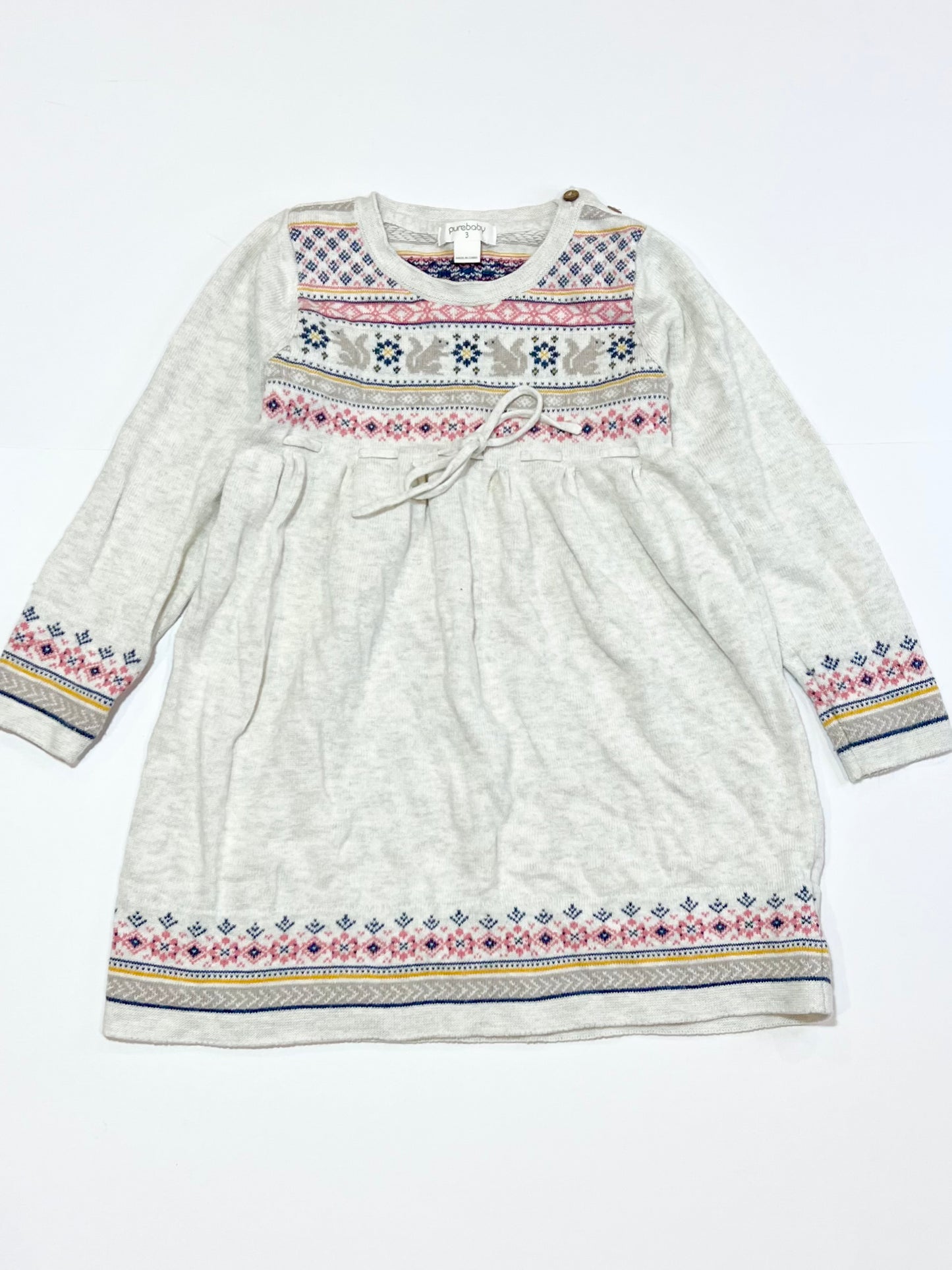 Squirrel knit dress - Size 3