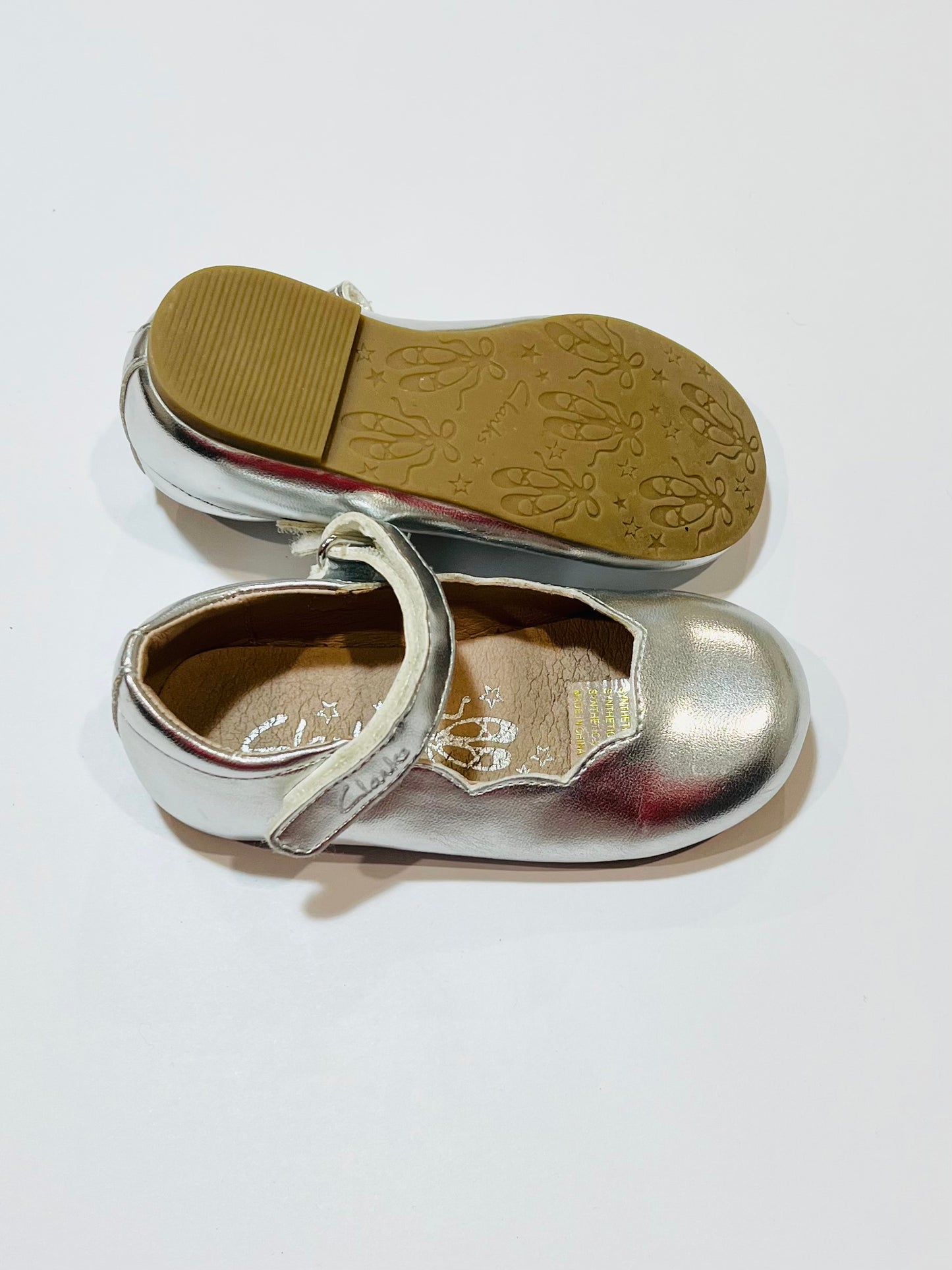 Silver Mary-Janes - Size EU24