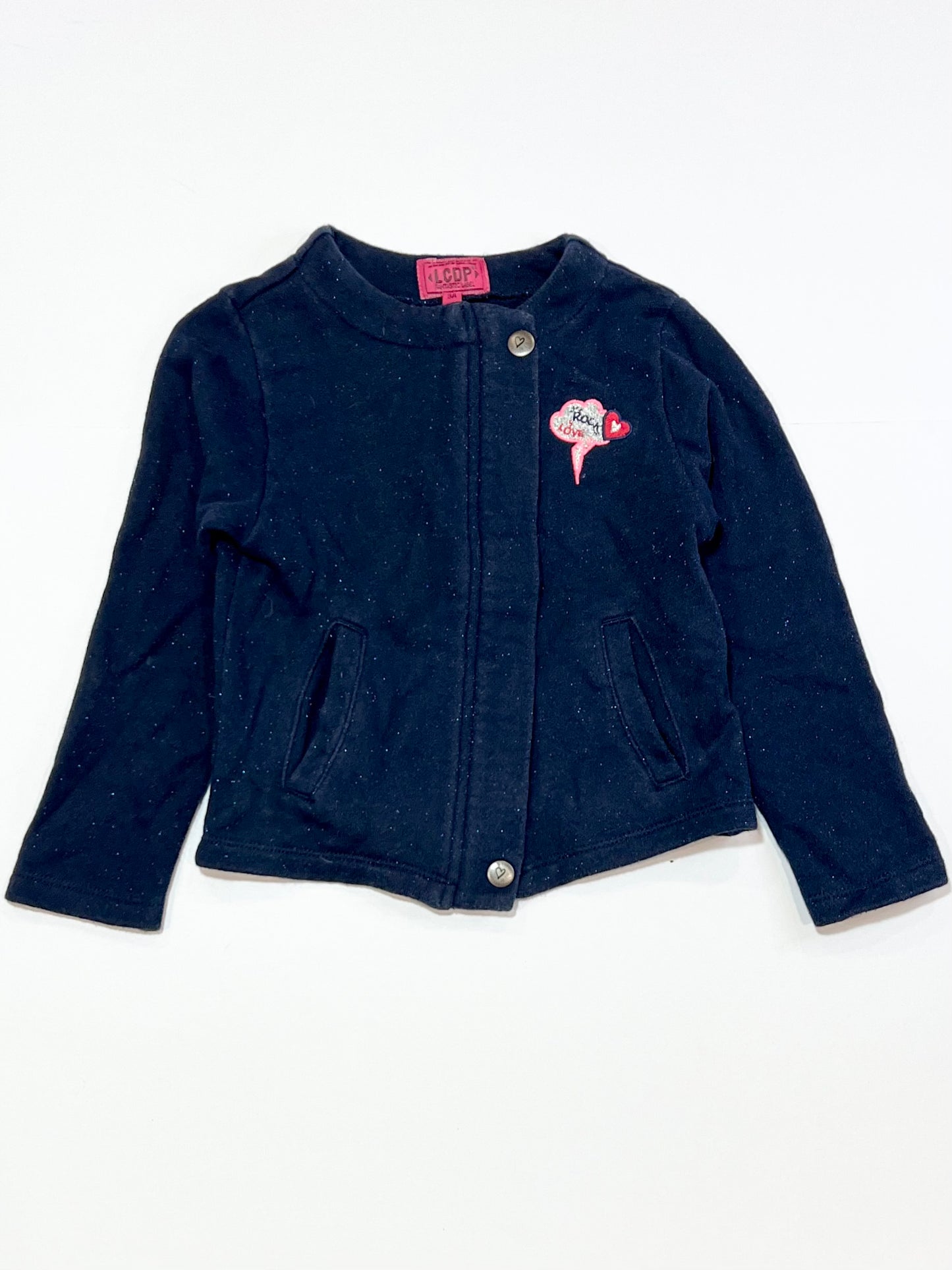 Navy terry jacket - Size 3