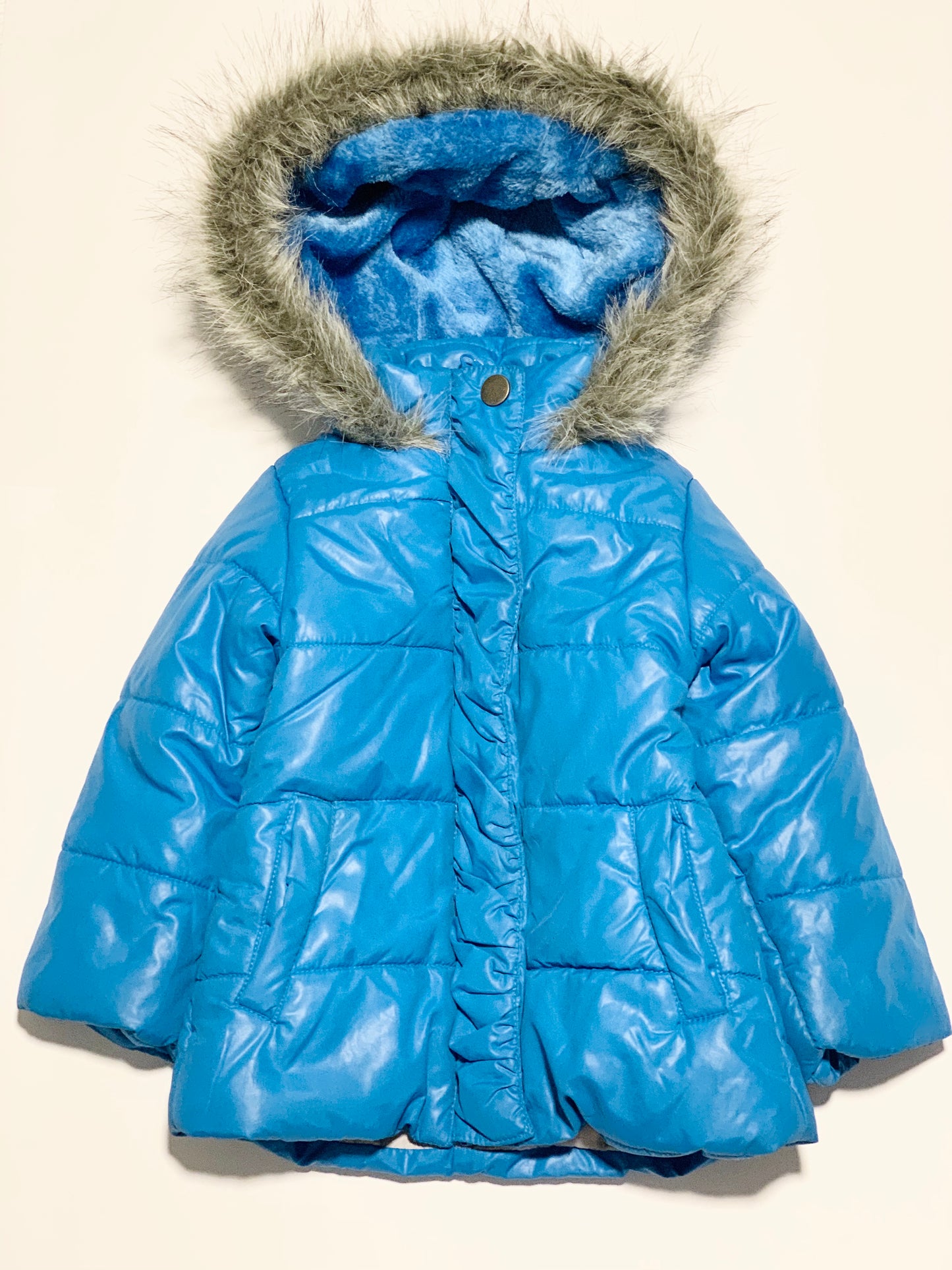 Blue puffer jacket - Size 3