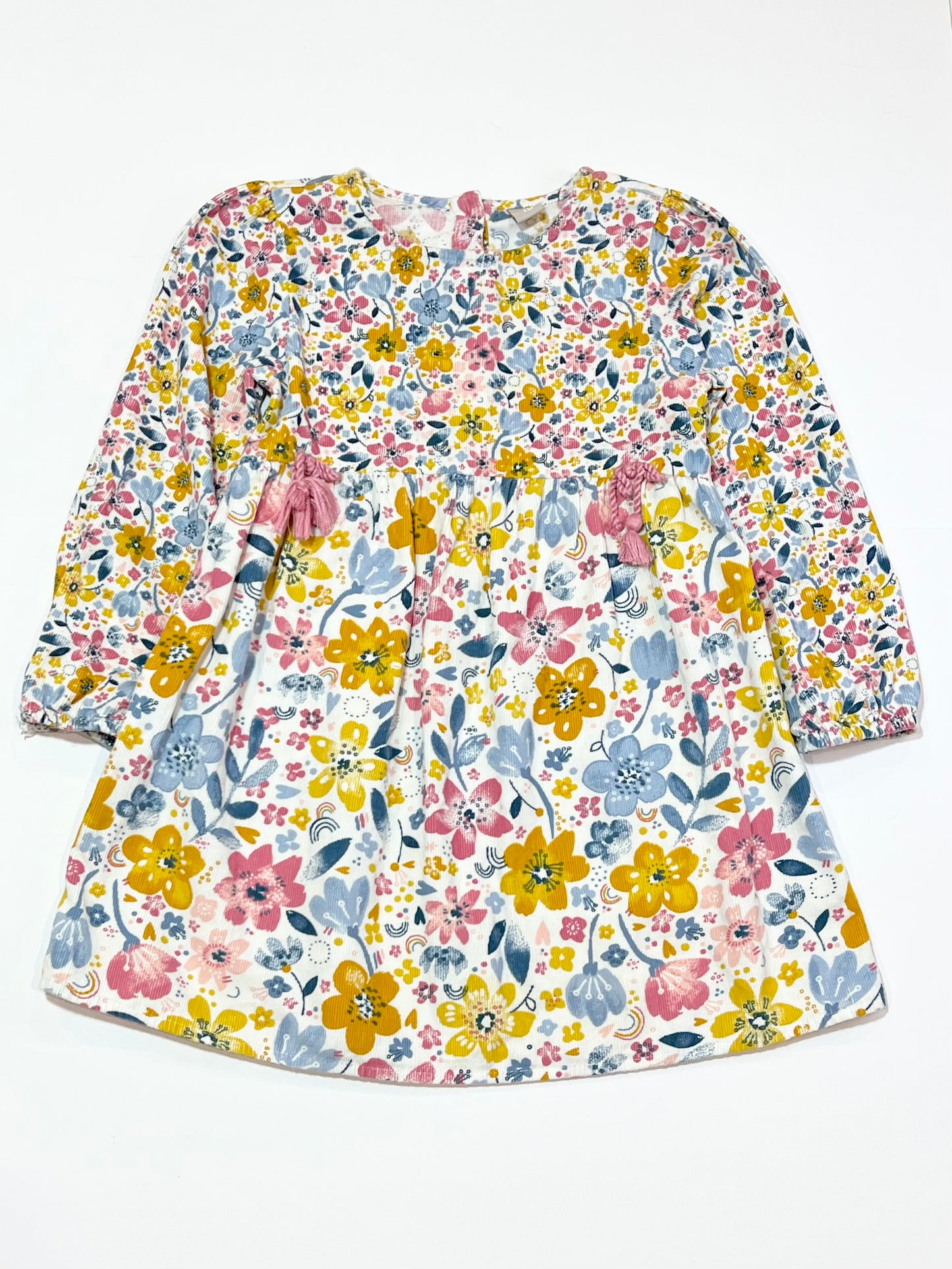 Floral corduroy dress - Size 4-5