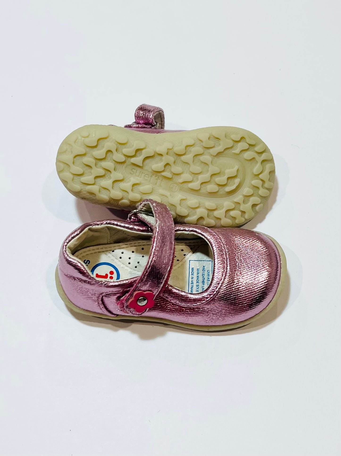 Metallic pink Mary-Janes - Size EU21