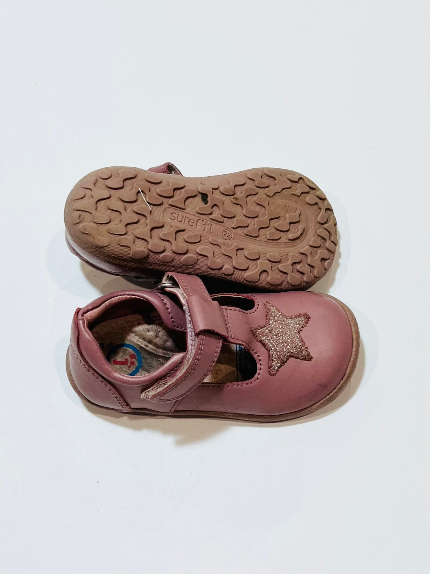 Leather dusty pink Mary-Janes - Size EU22