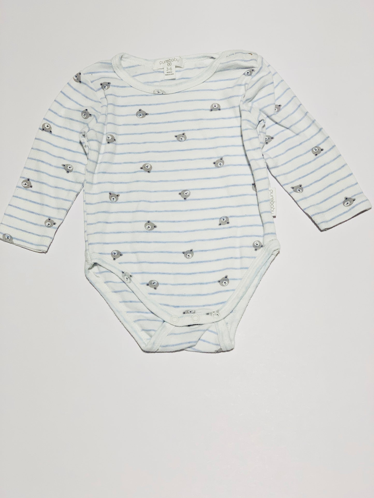 Striped bear bodysuit - Size 00