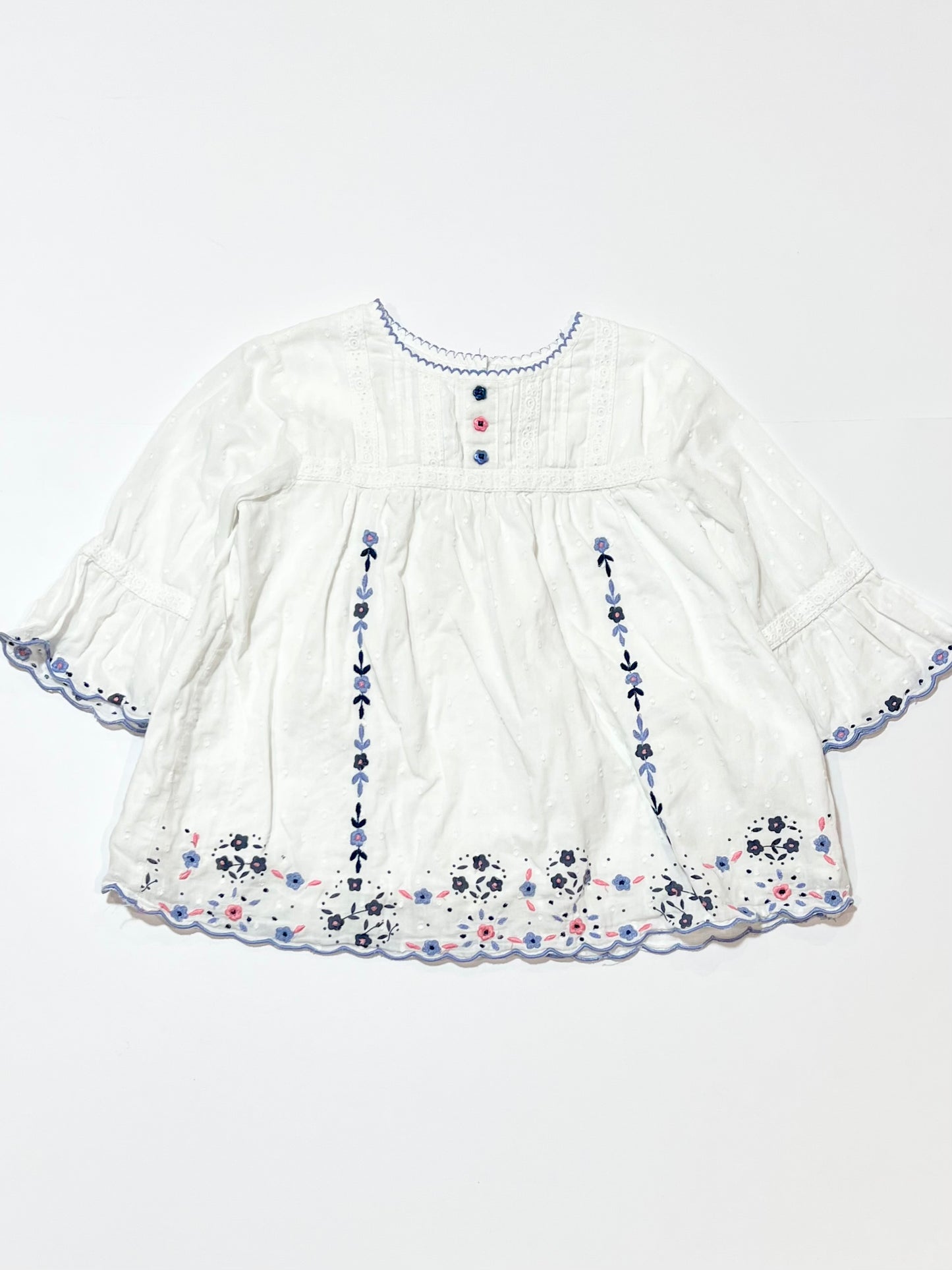 Cotton embroidered top - Size 2-3