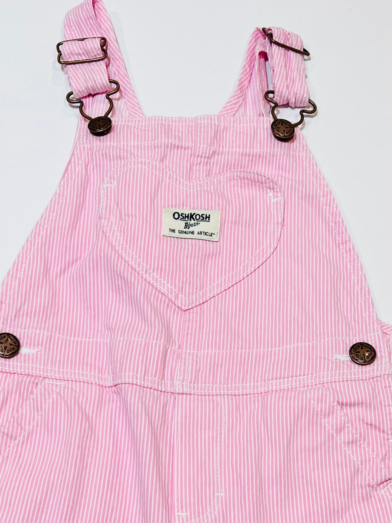 Pink striped overalls - Size 4
