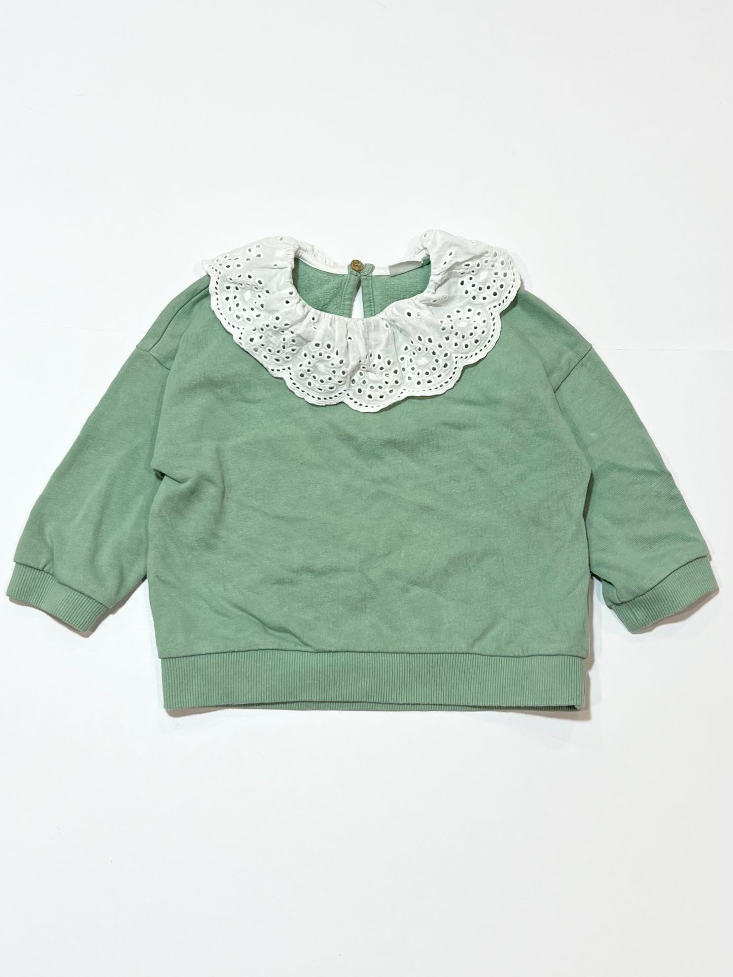 Green collared sweater - Size 2