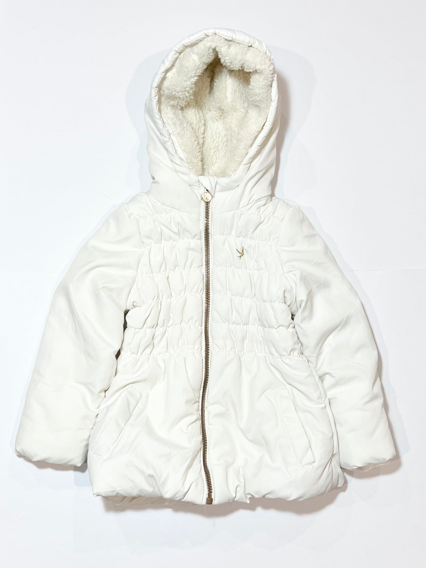 White puffer jacket - Size 2-3