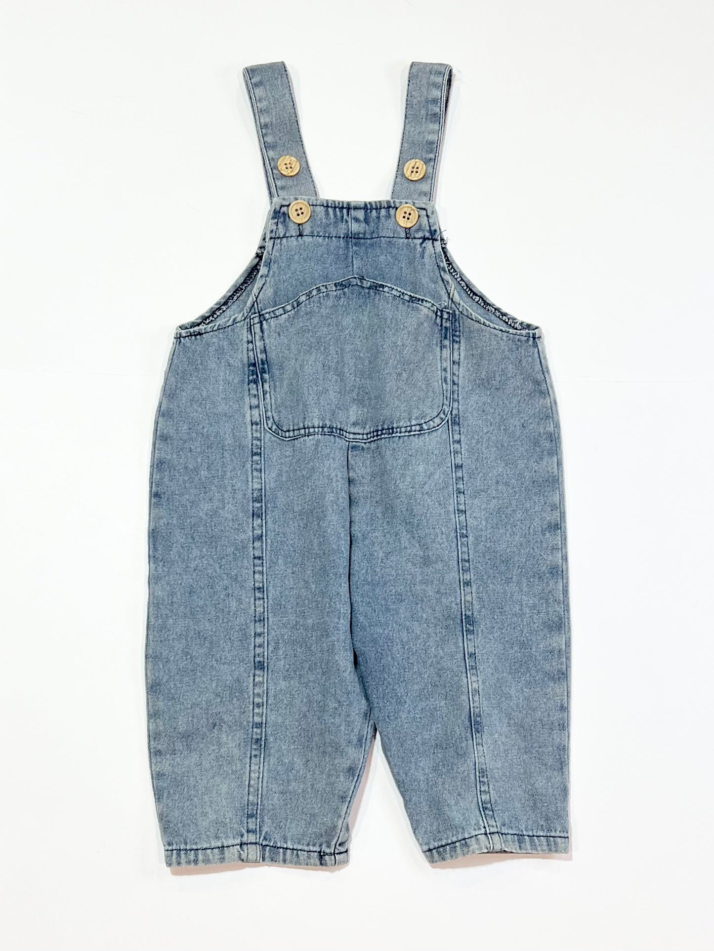 Vintage wash denim overalls - Size 2-3