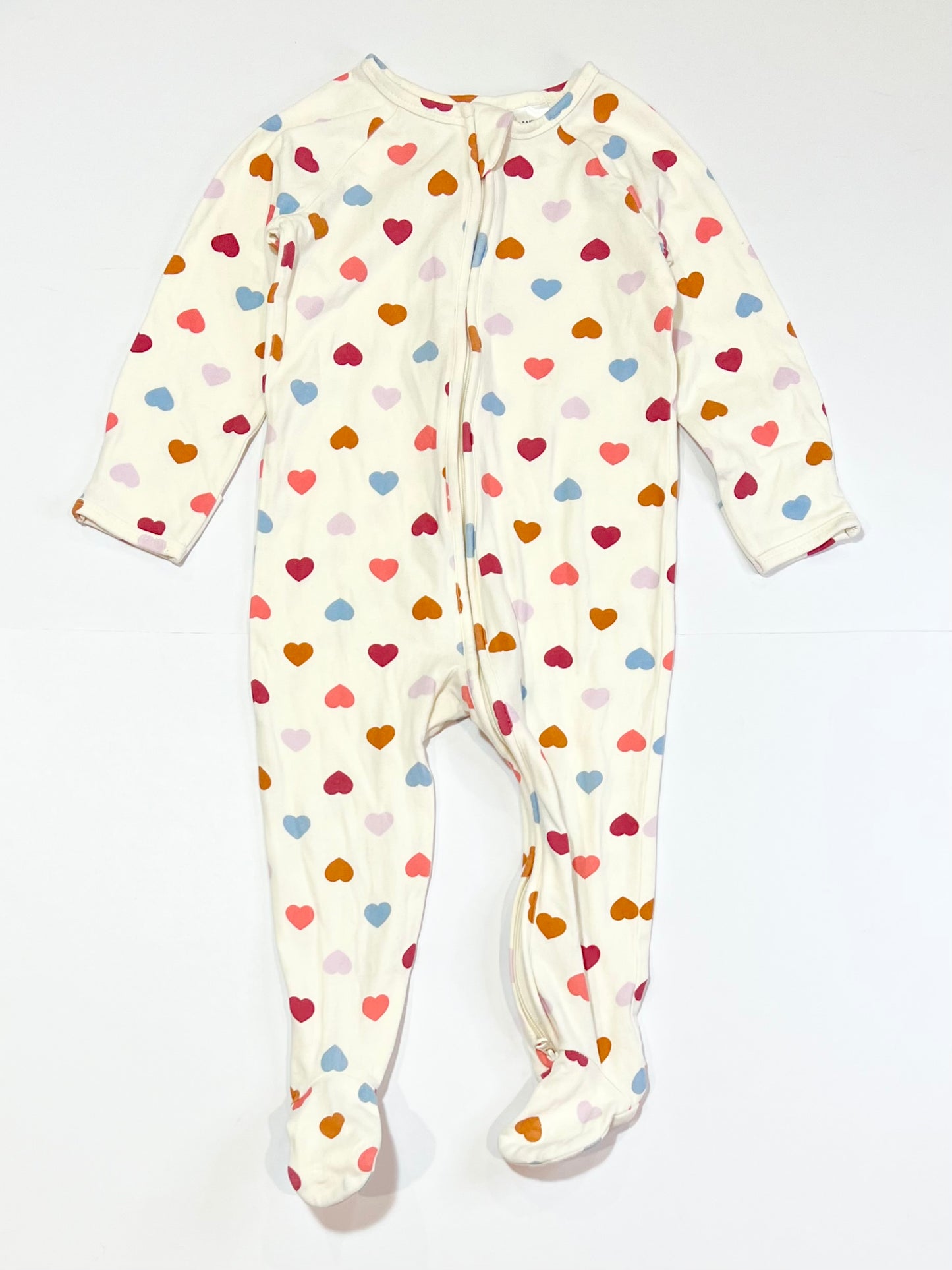 Hearts zip onesie - Size 1