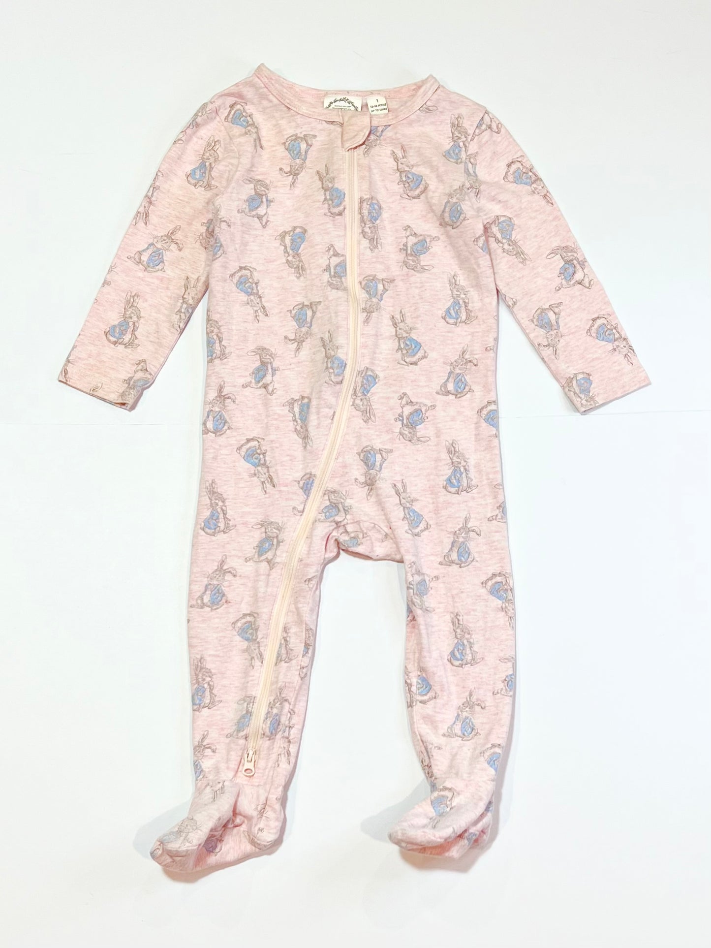 Pink zip onesie - Size 1