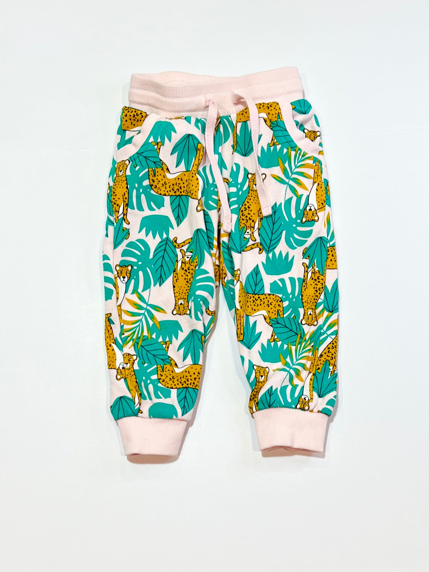 Leafy cheetah trackies - Size 1