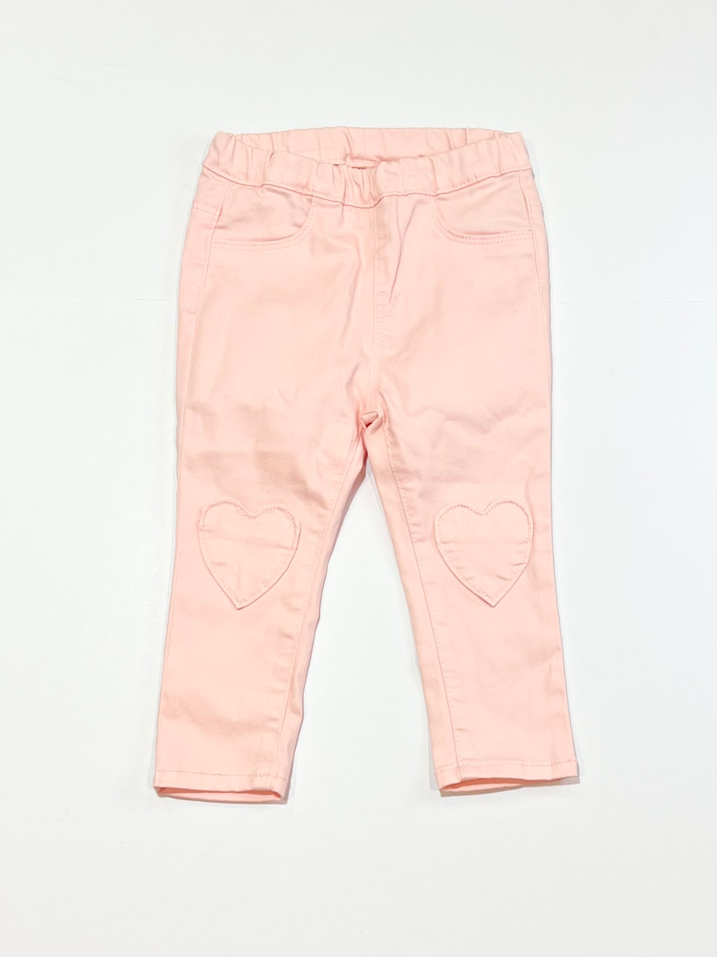 Pink heart jeggings - Size 1