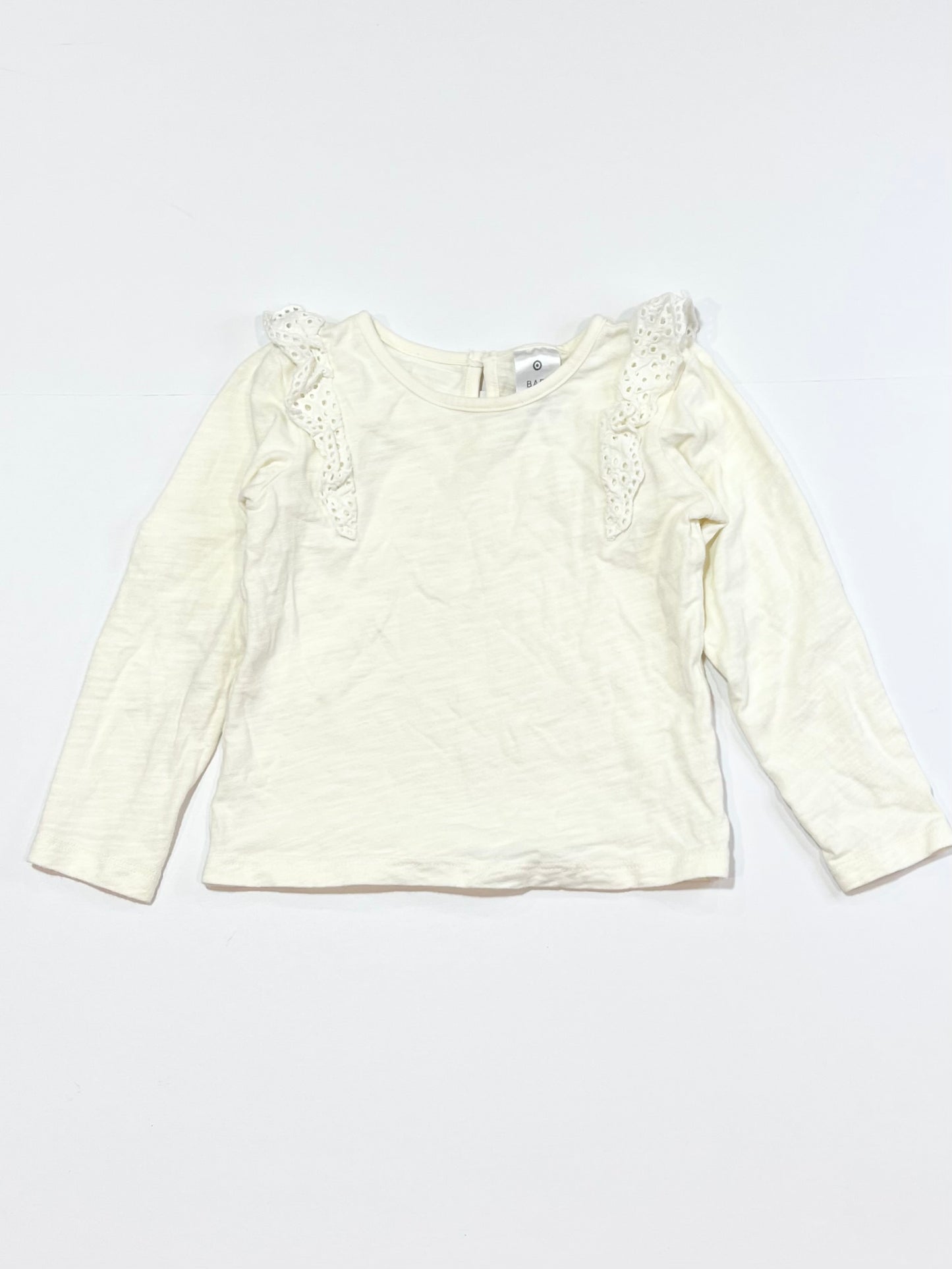 White lace trim top - Size 1