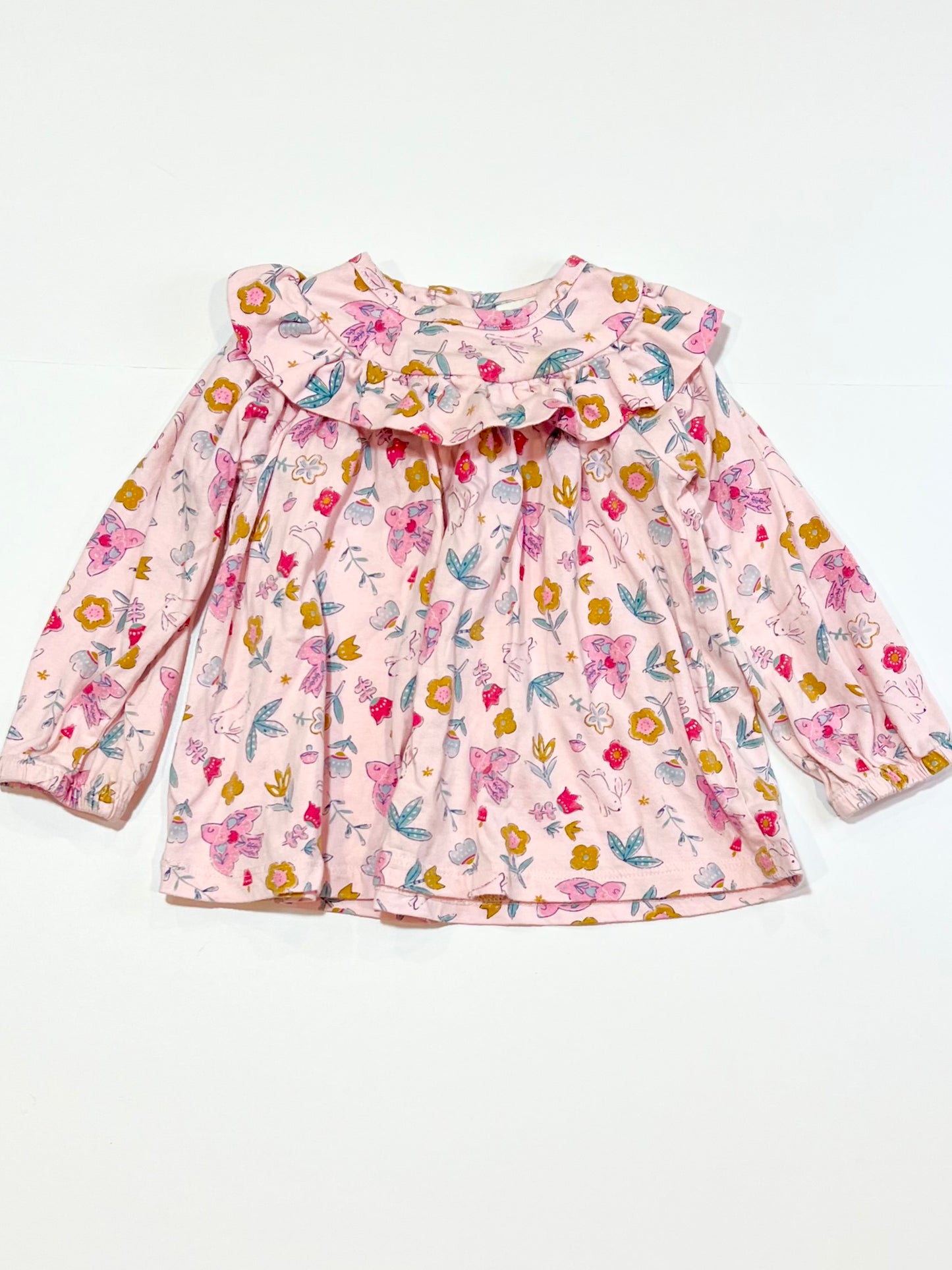 Pink ruffle top - Size 1