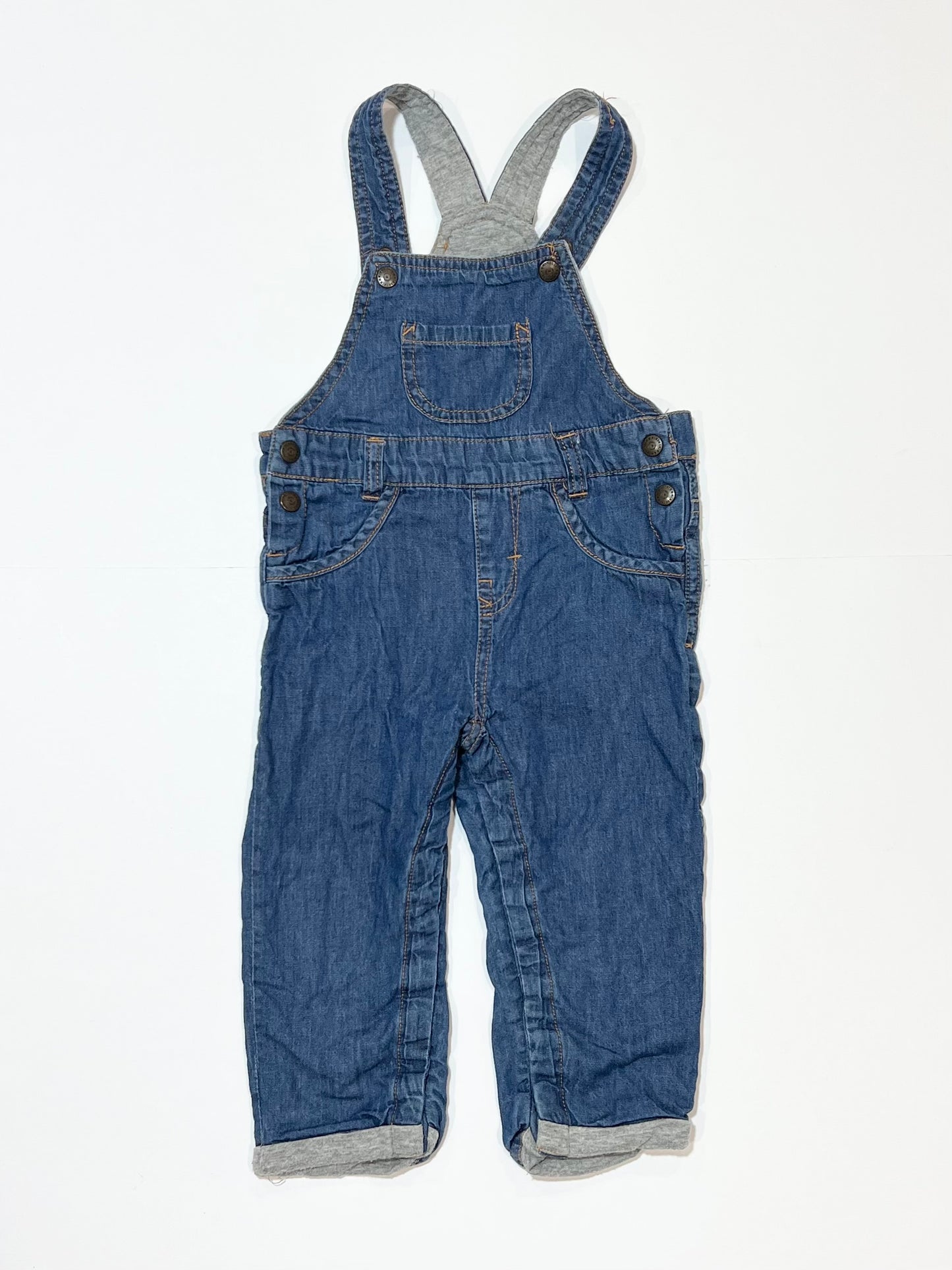 Soft denim overalls - Size 1