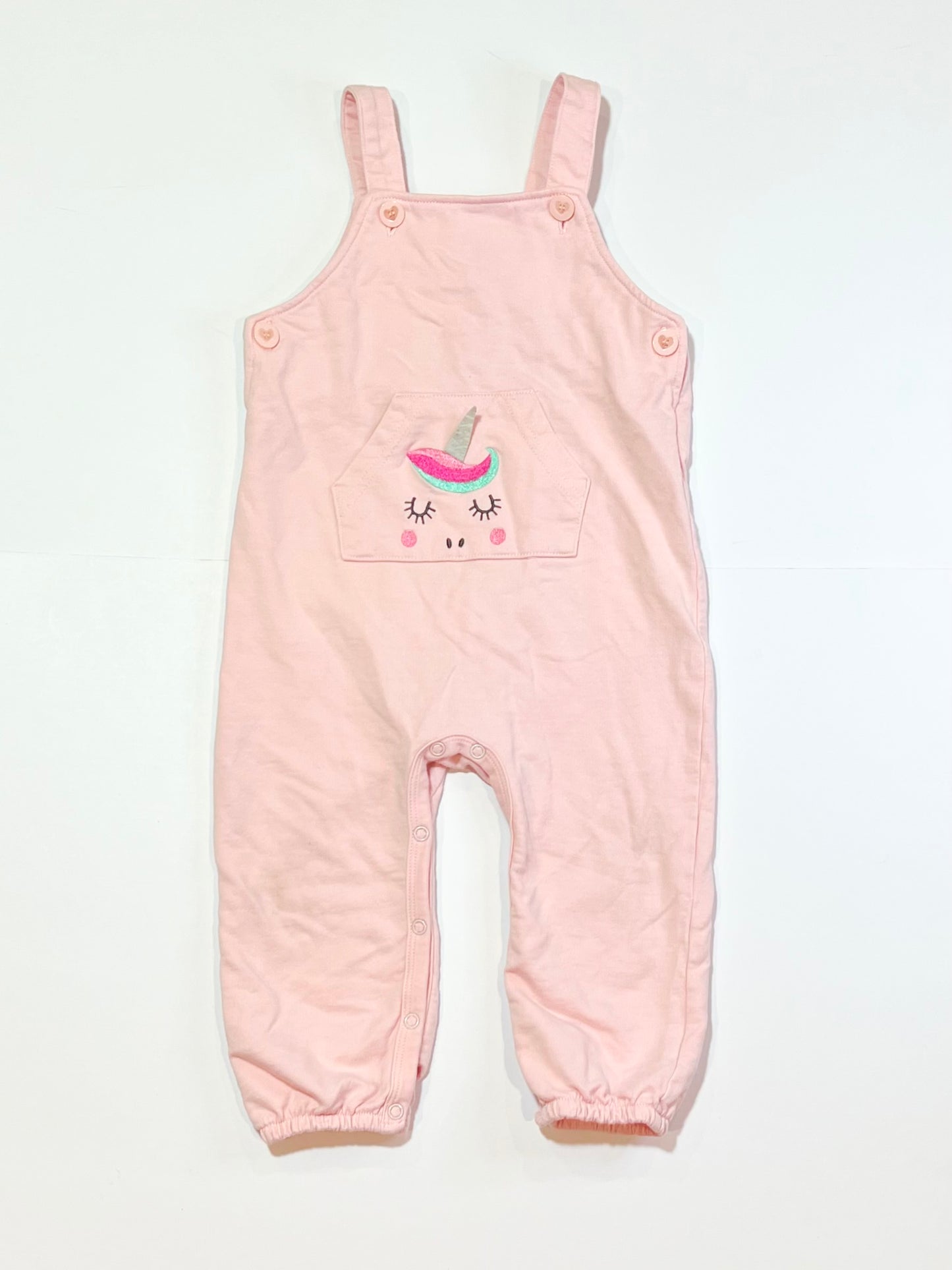Pink jersey overalls - Size 1