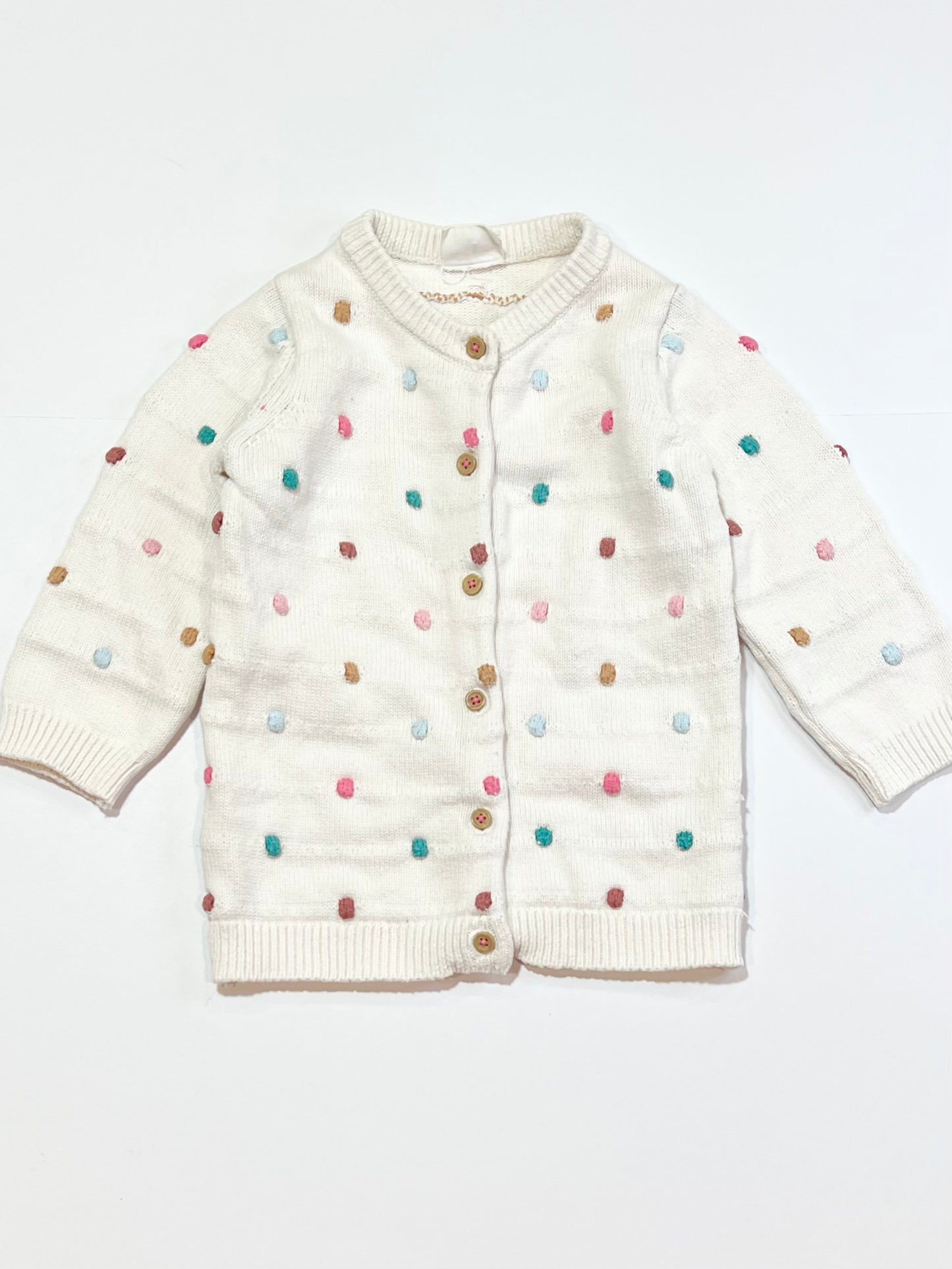 White pompom cardigan - Size 1