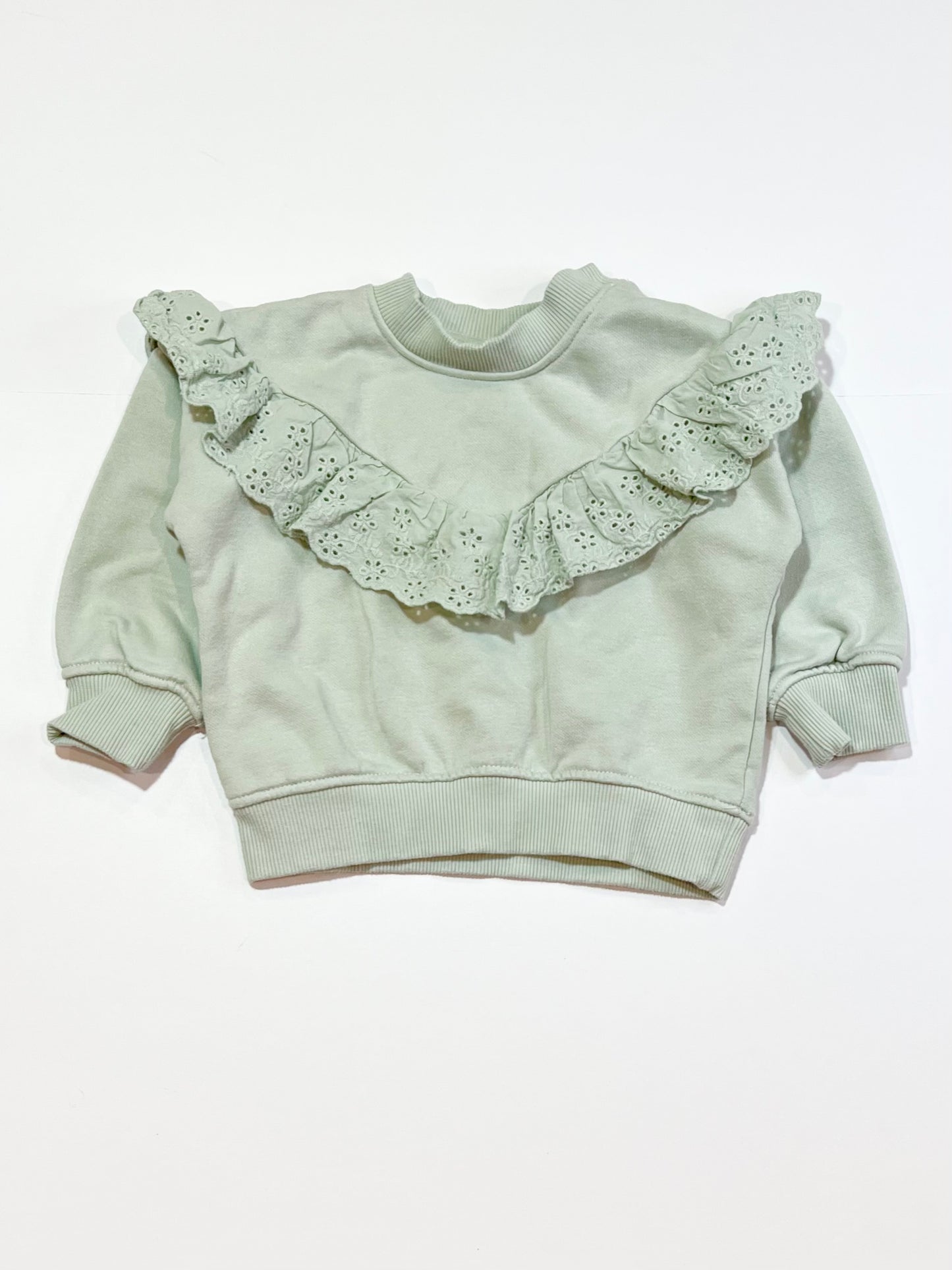 Green ruffle sweater - Size 1