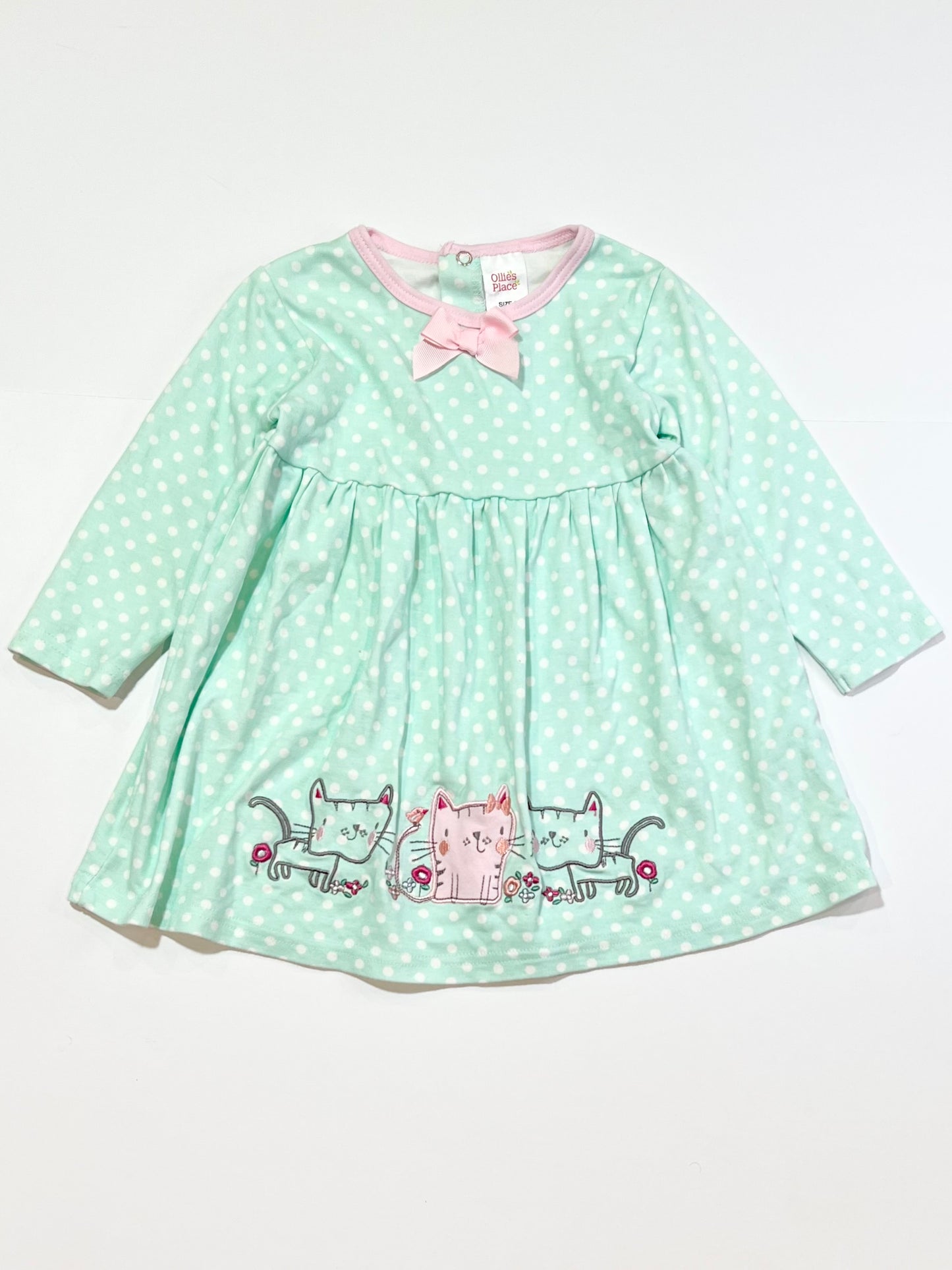 Spotty cats dress - Size 1