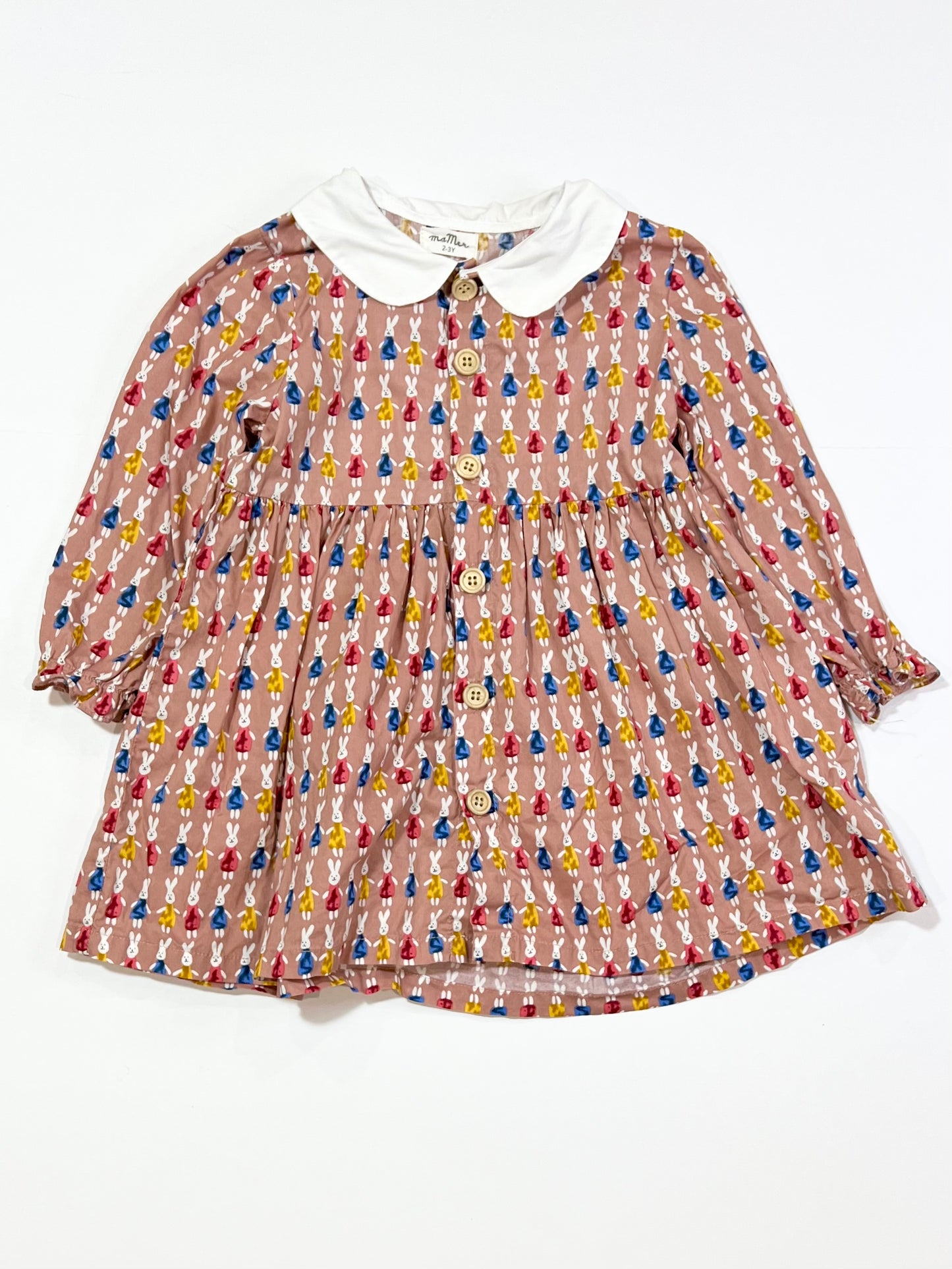 Collared bunny dress - Size 2-3